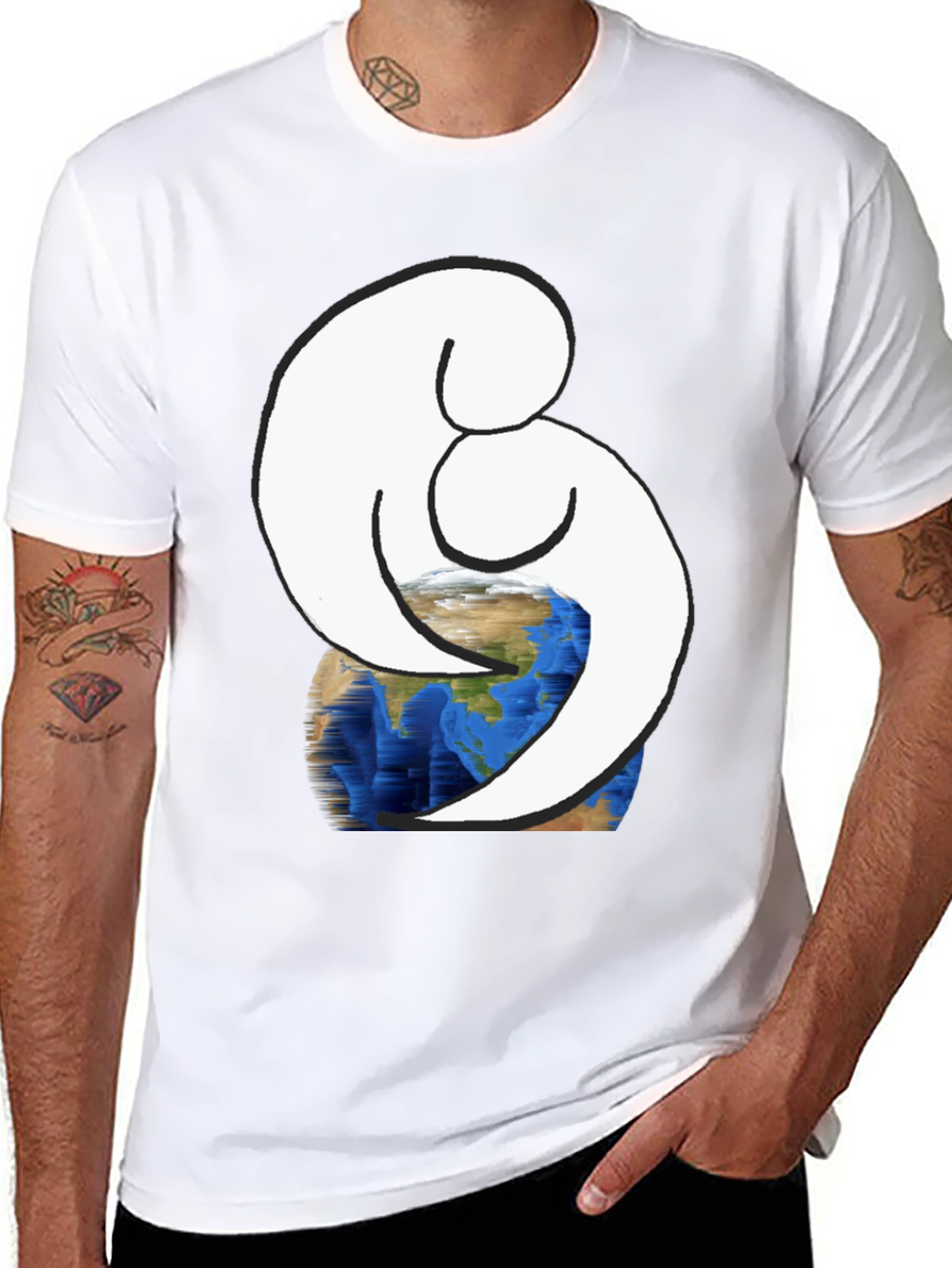 Embrace Earth Black Graphic Tee