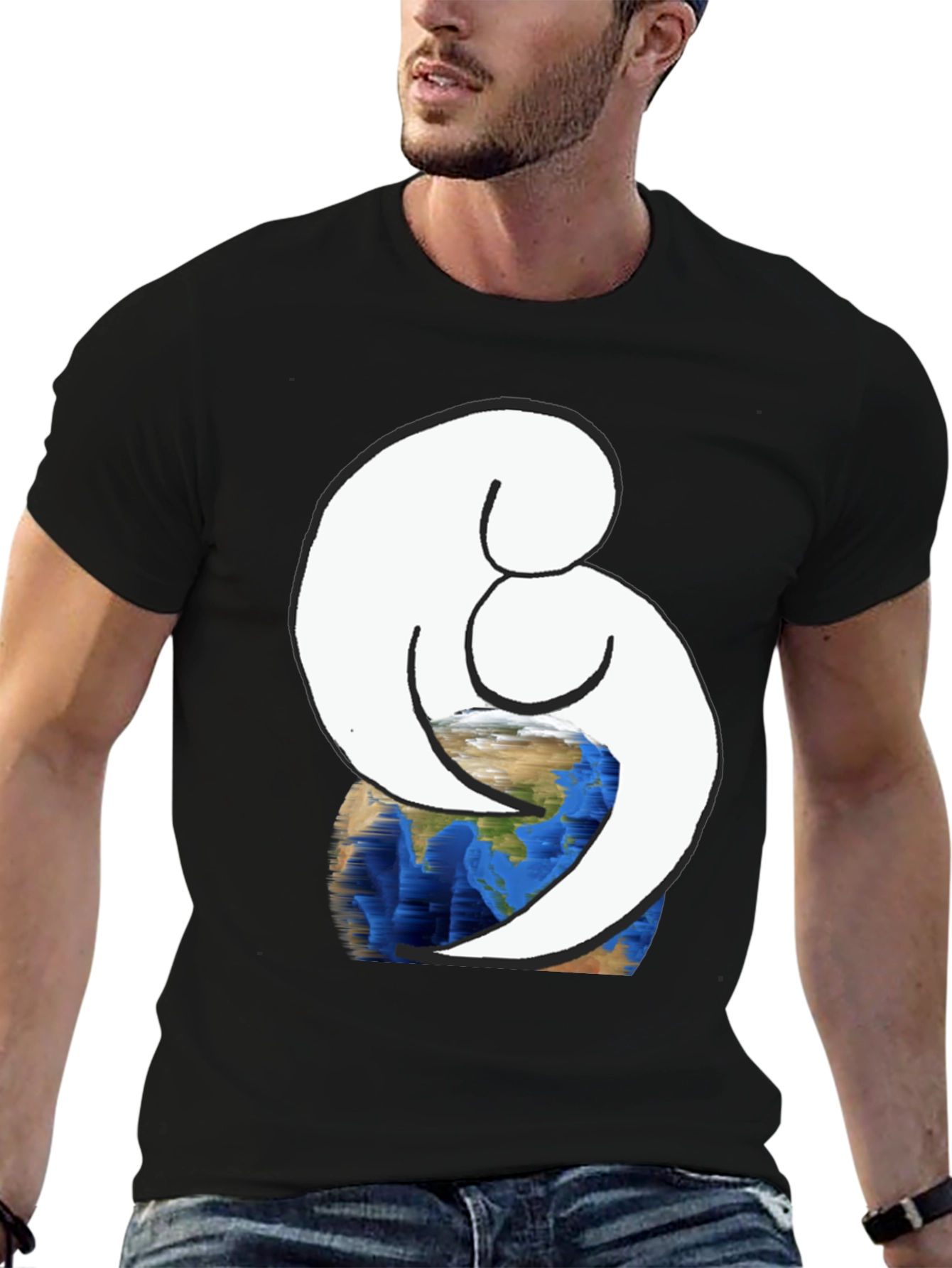 Embrace Earth Black Graphic Tee