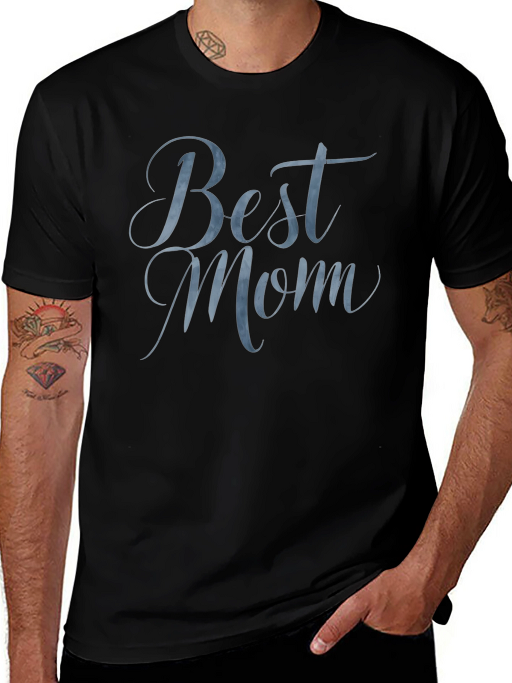 Best Mom Black Graphic Tee