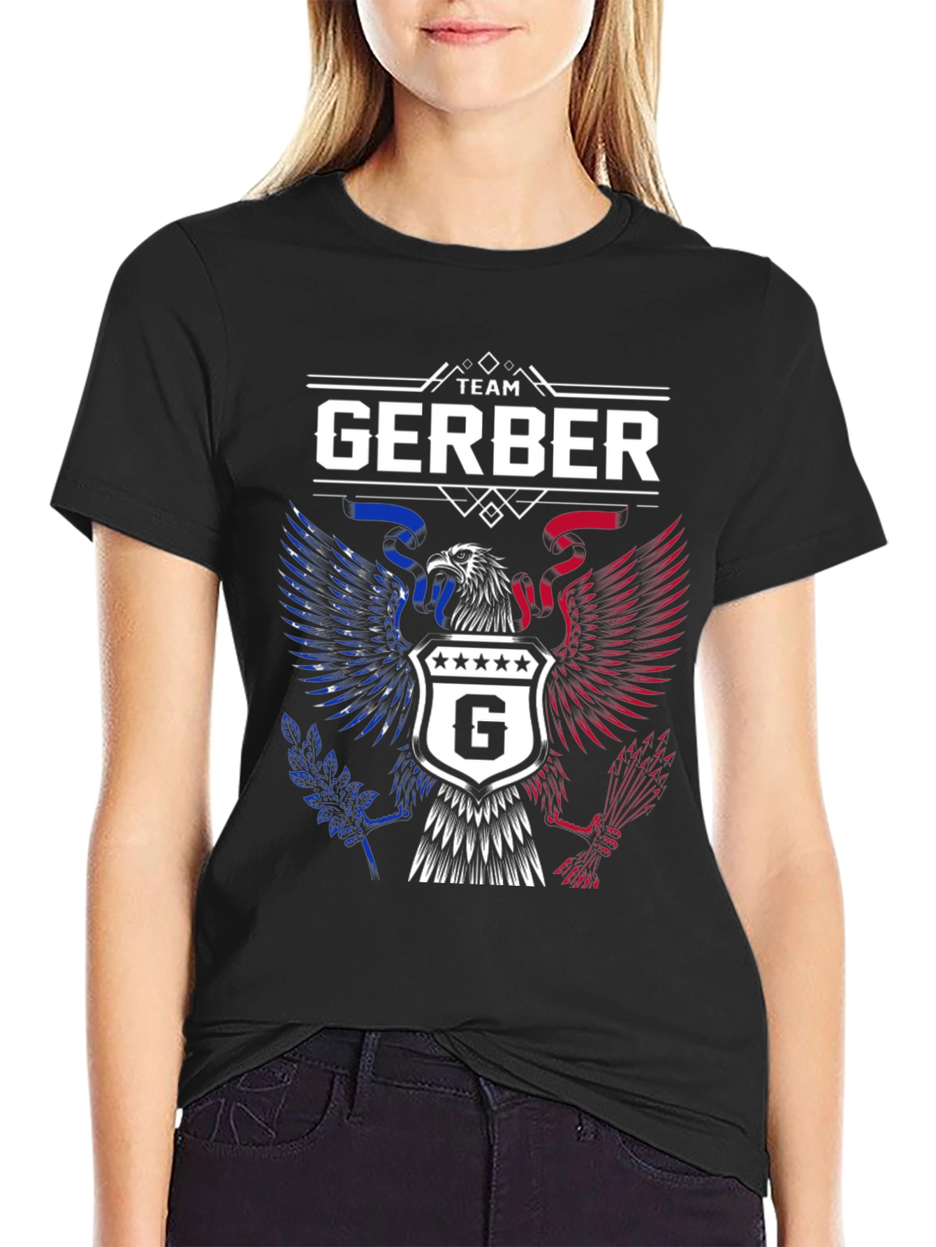 Team Gerber Eagle Patriotic Graphic T-Shirt