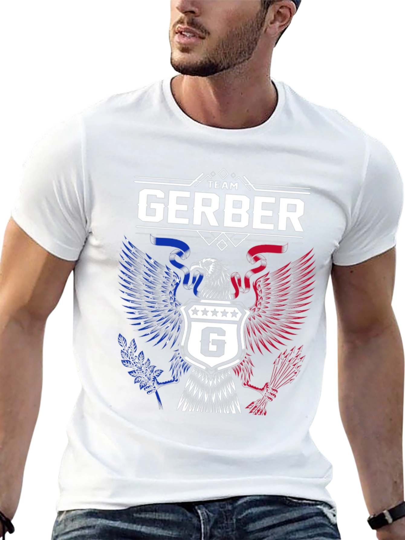 Team Gerber Eagle Patriotic Graphic T-Shirt