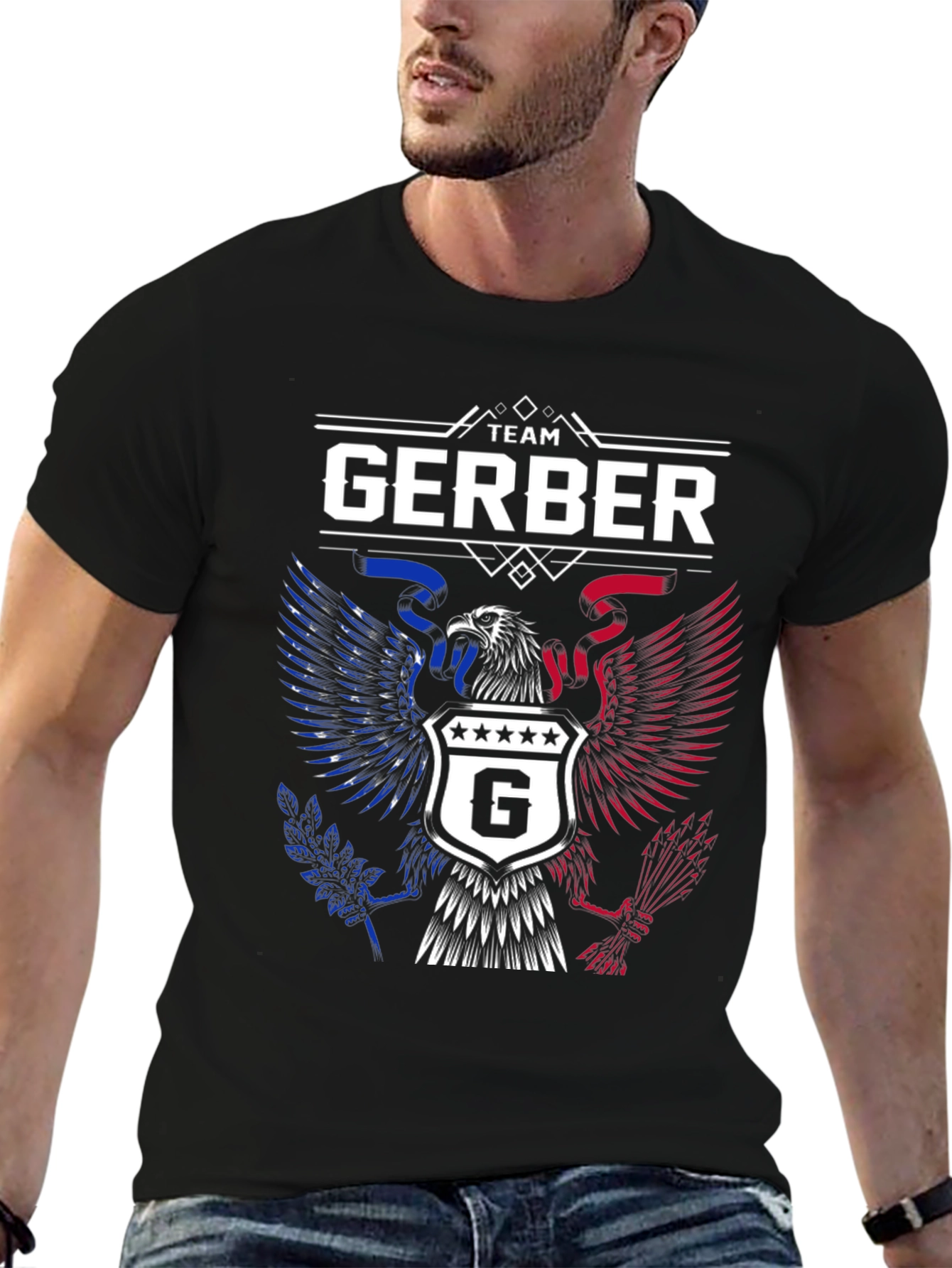 Team Gerber Eagle Patriotic Graphic T-Shirt