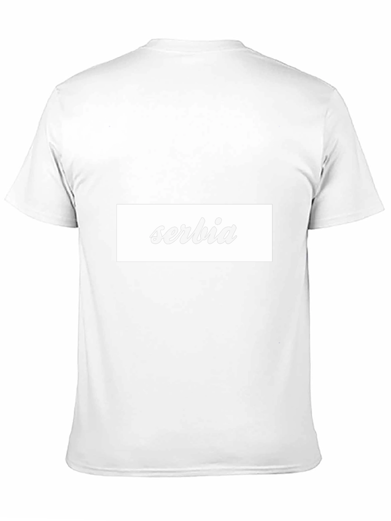 Serbia T-Shirt - Black Cotton Blend Casual Tee