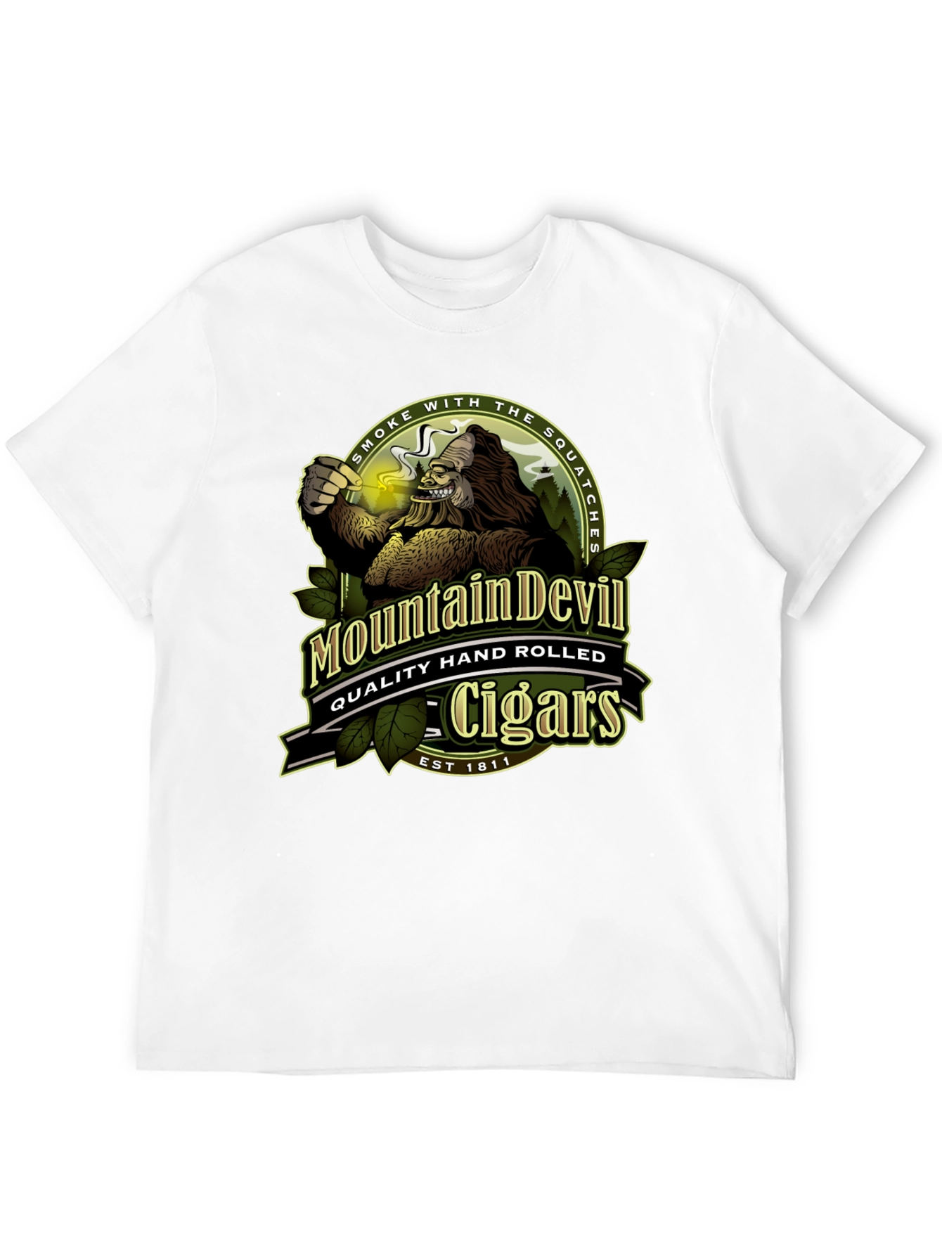 Mountain Devil Cigars T-Shirt - Smoke with the Squatches