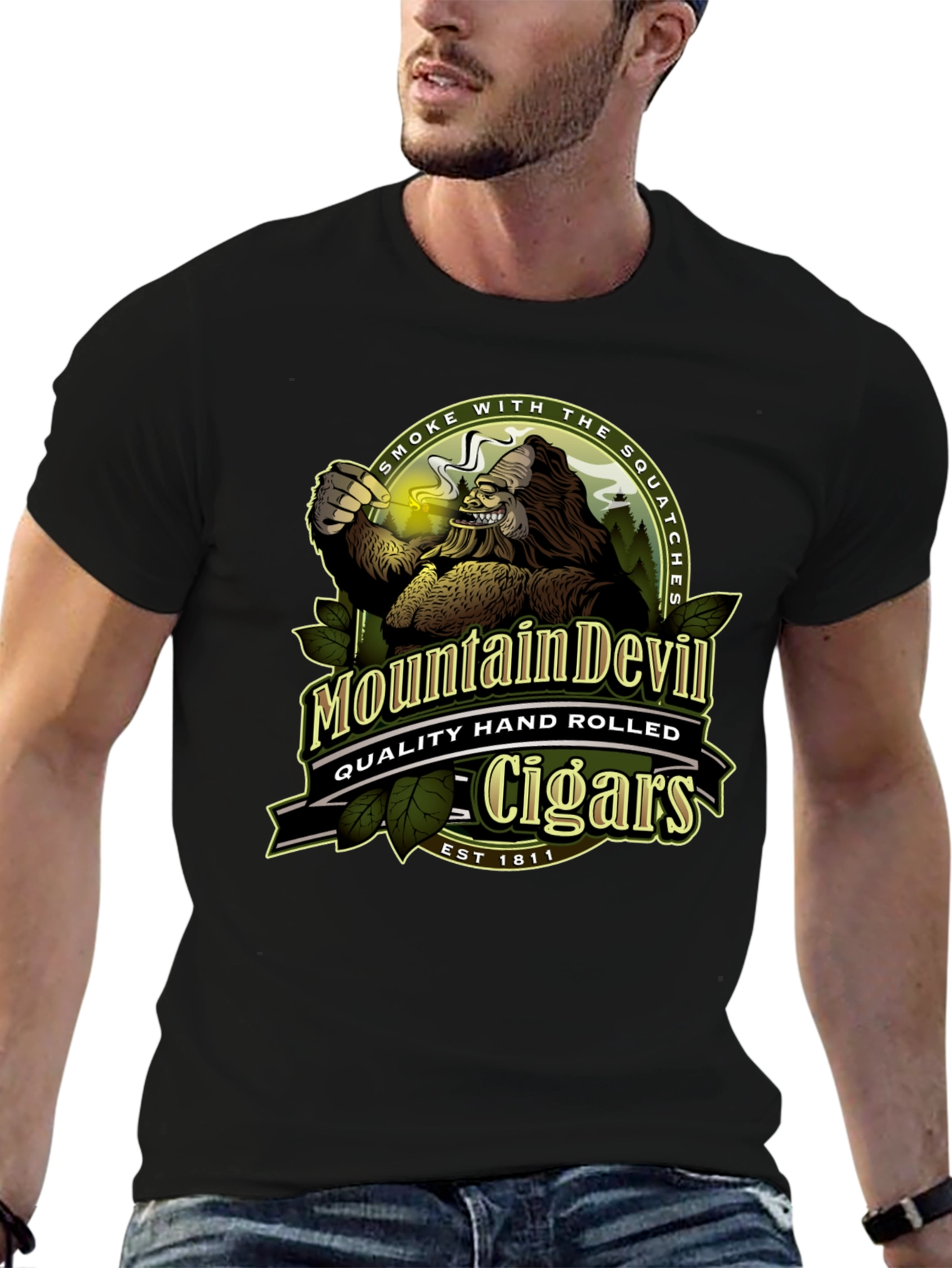 Mountain Devil Cigars T-Shirt - Smoke with the Squatches