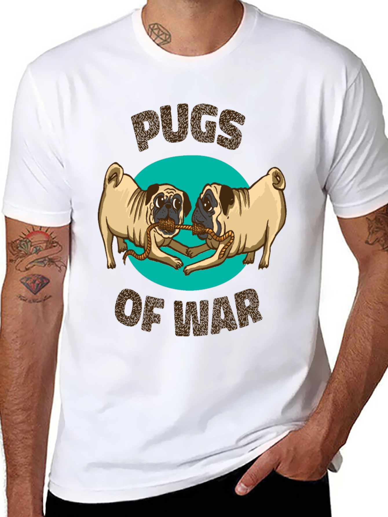 Pugs of War Graphic T-Shirt