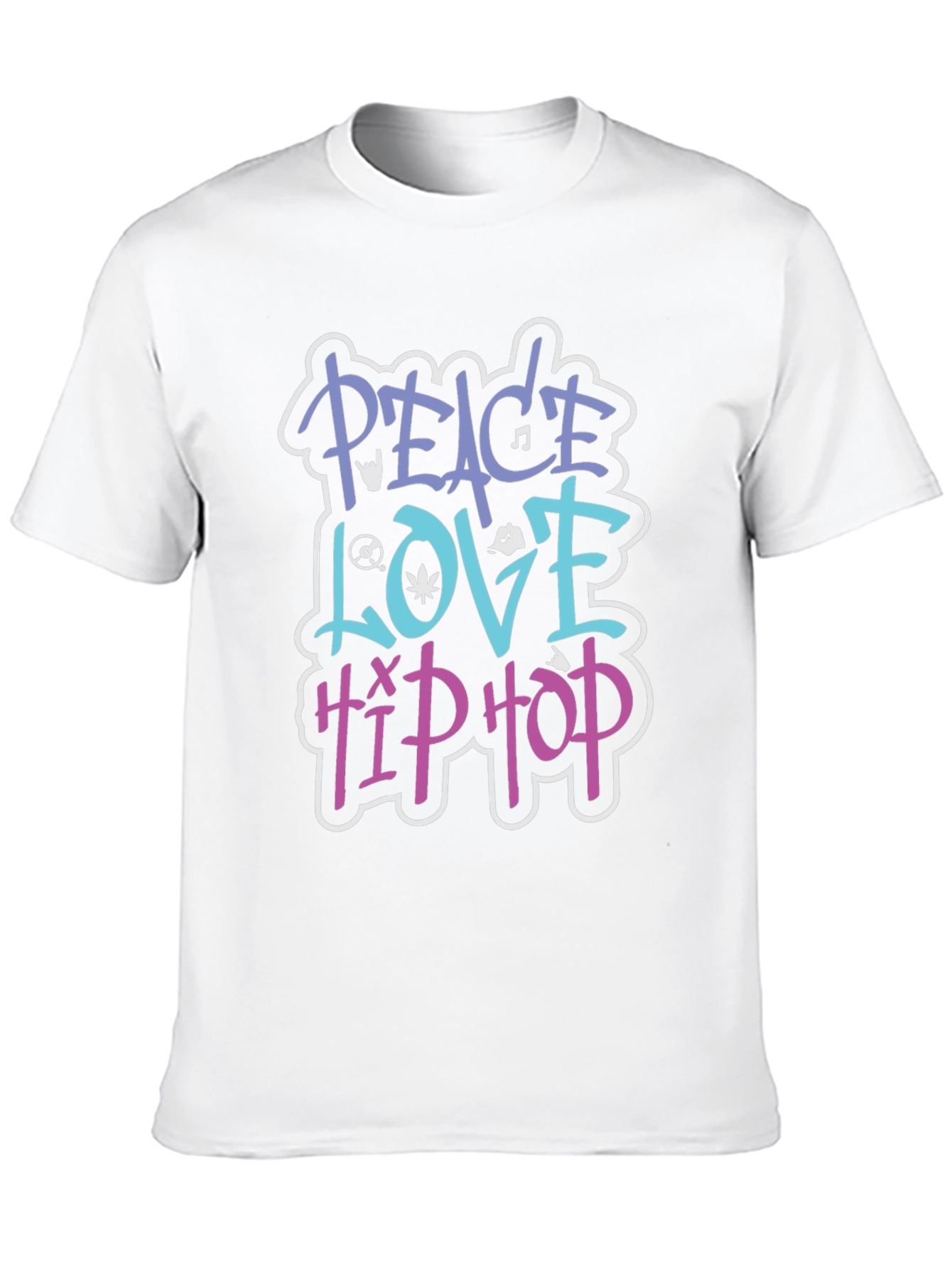 Peace Love Hip Hop Graphic T-Shirt