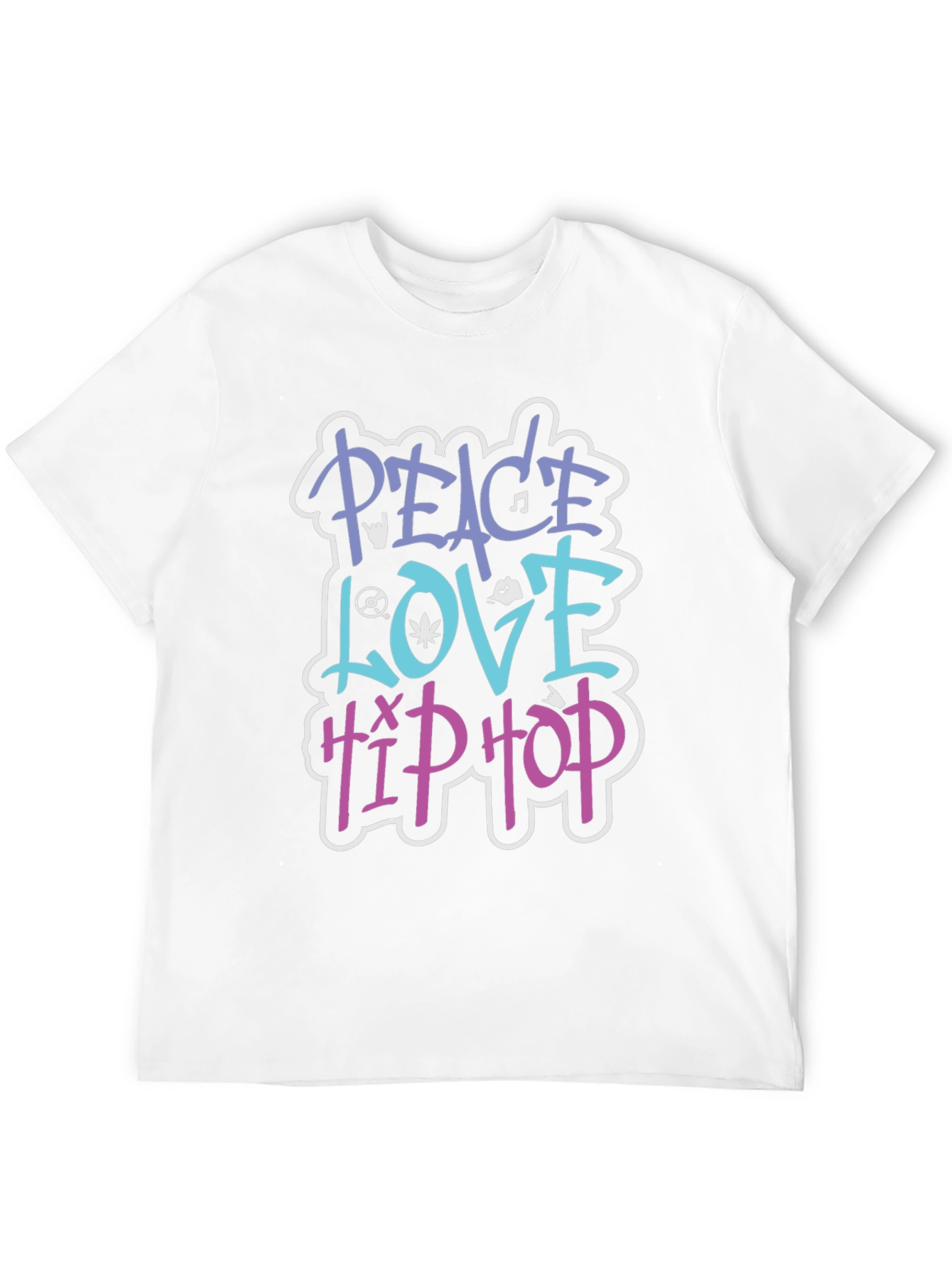 Peace Love Hip Hop Graphic T-Shirt