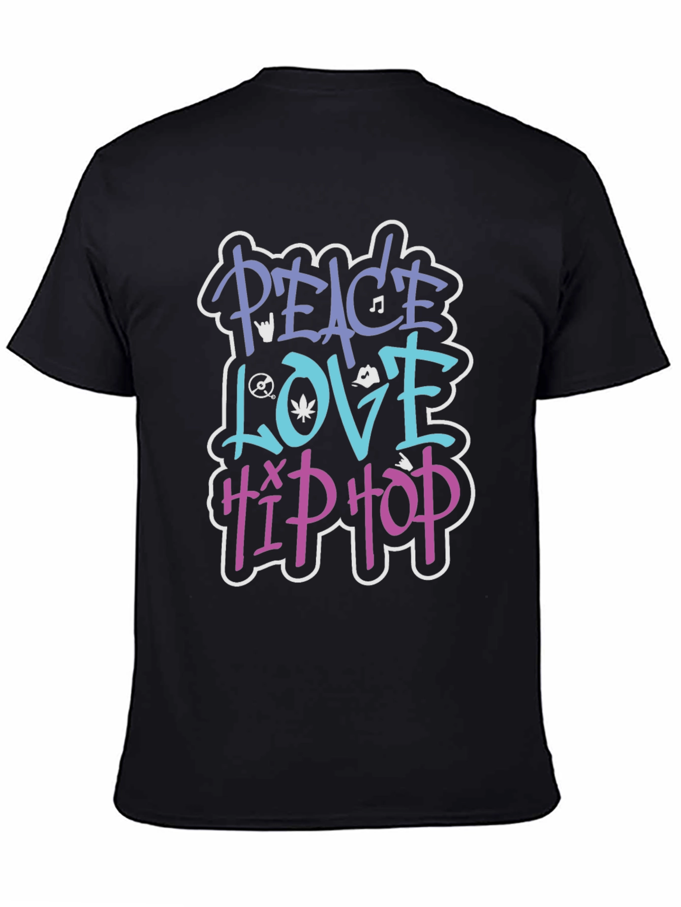 Peace Love Hip Hop Graphic T-Shirt