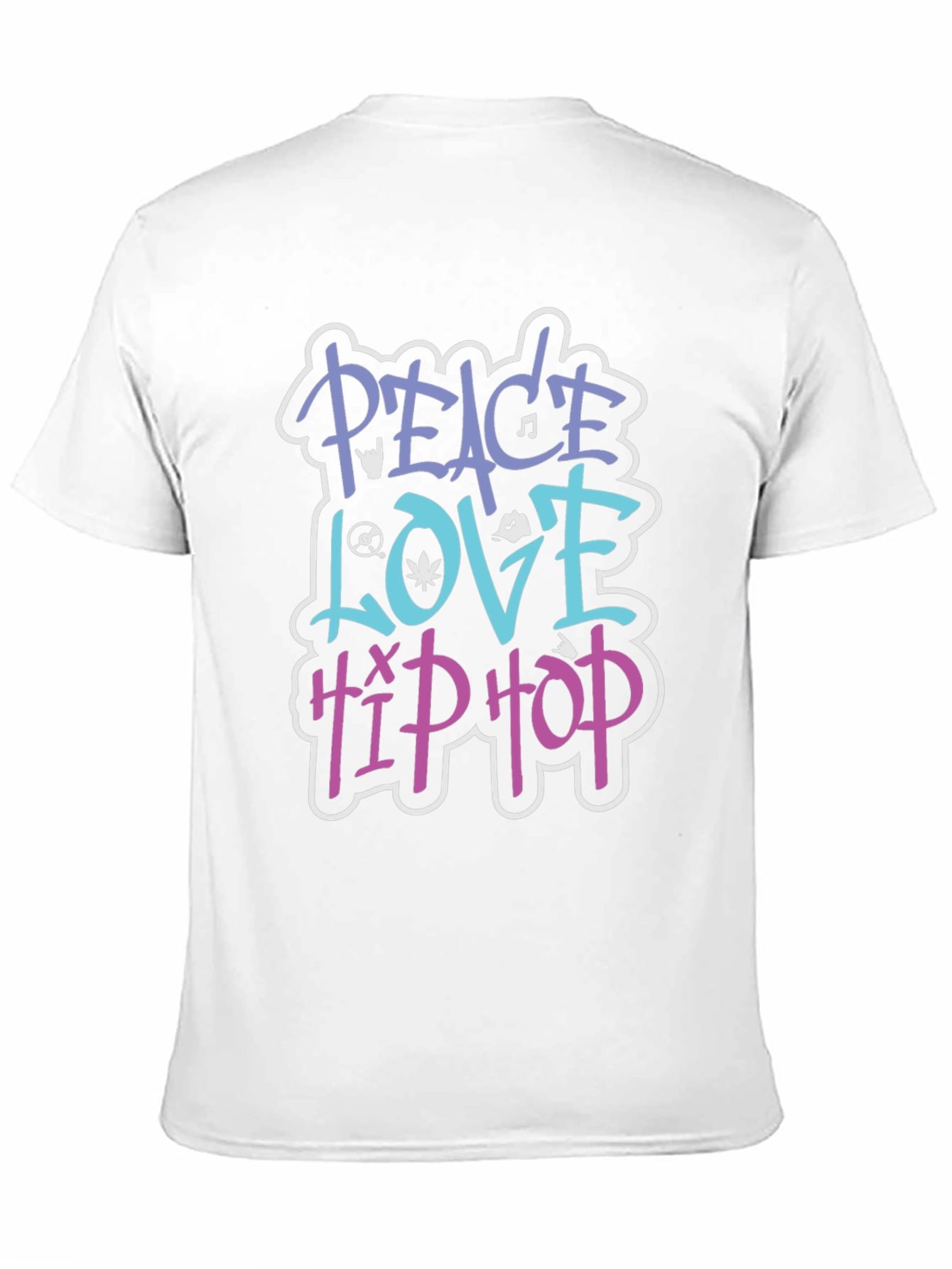 Peace Love Hip Hop Graphic T-Shirt