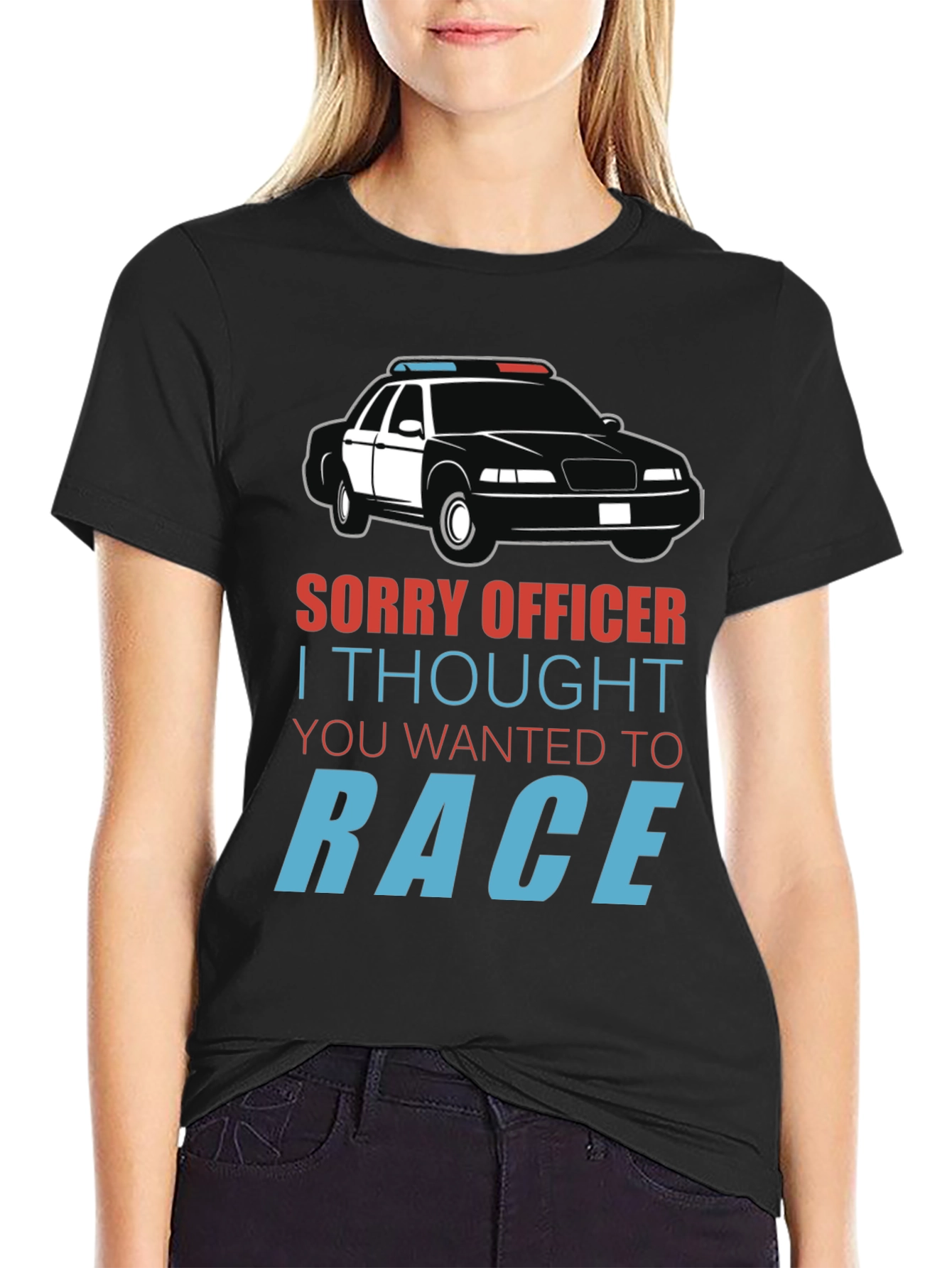 Sorry Officer Race Car T-Shirt