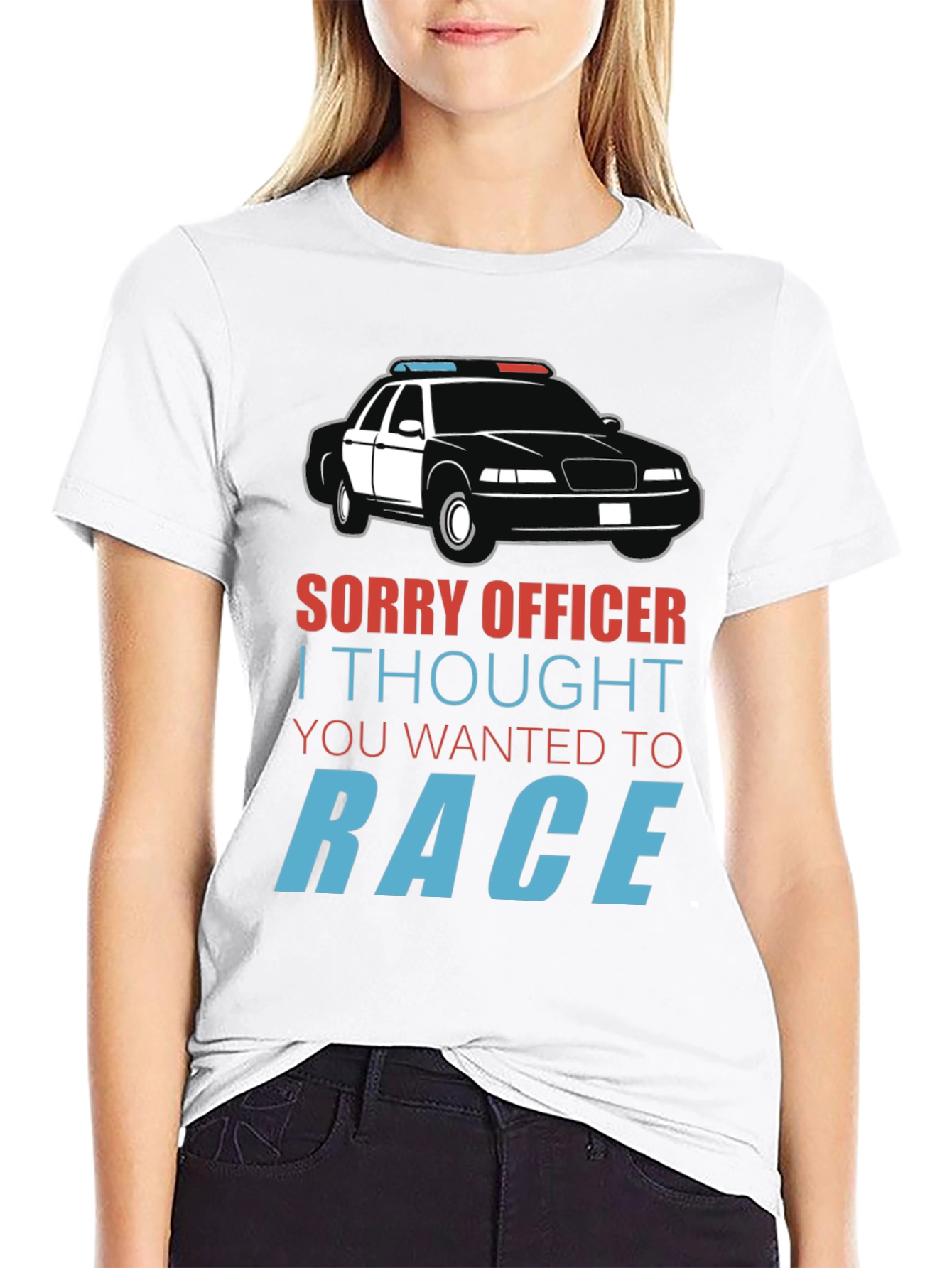 Sorry Officer Race Car T-Shirt