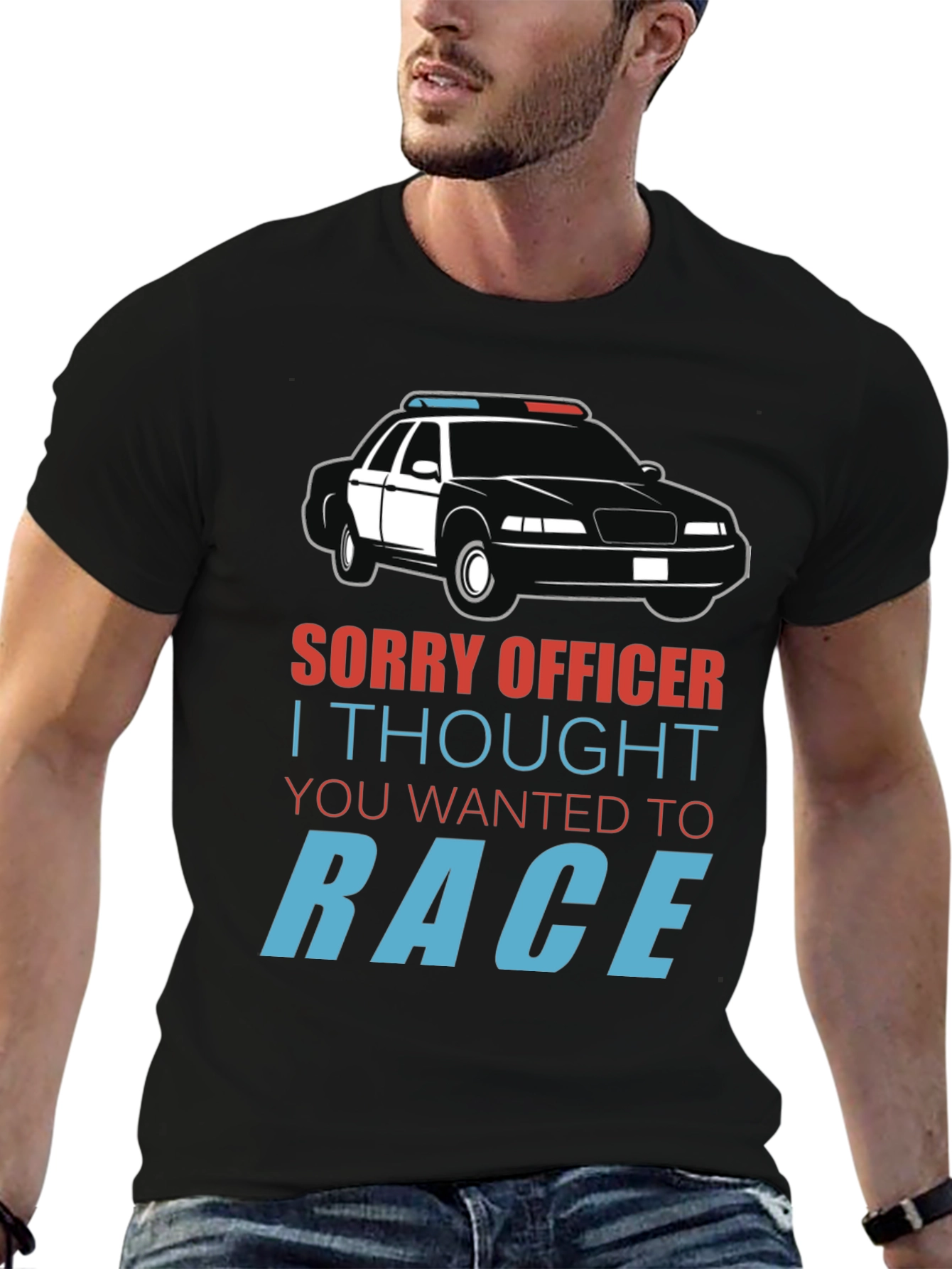 Sorry Officer Race Car T-Shirt