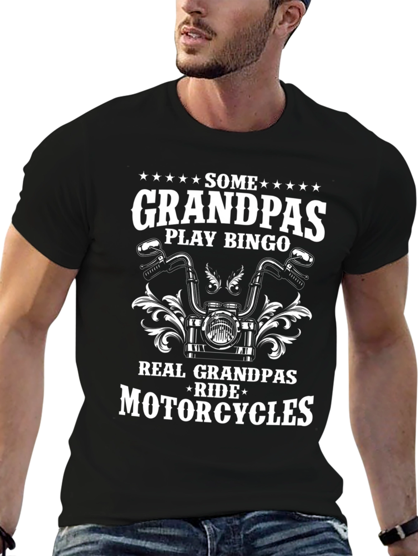 Real Grandpas Ride Motorcycles Graphic Tee