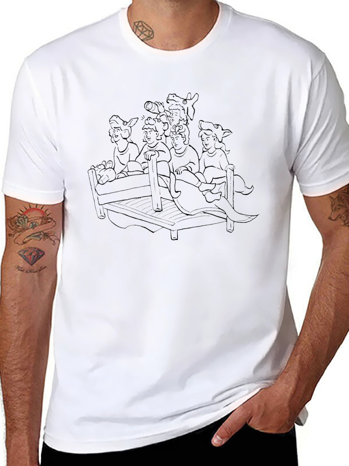 Sleepover Gang Black T-Shirt