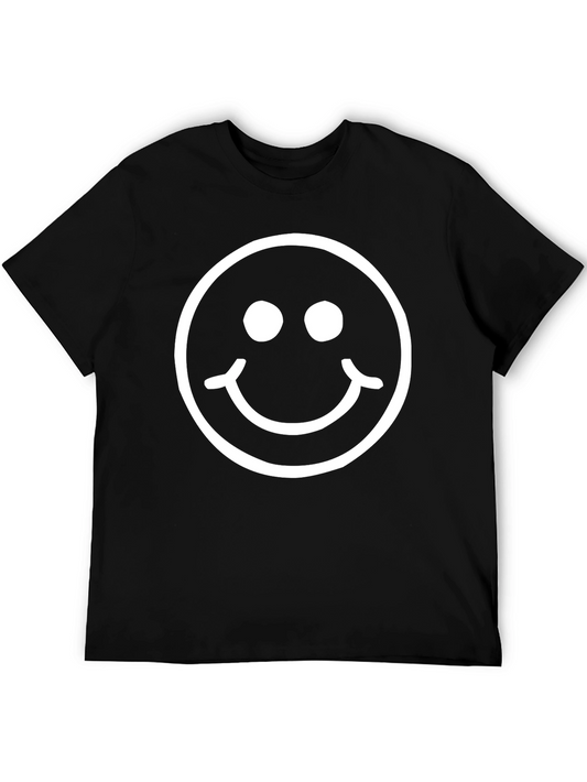 Smiley Face Graphic Tee - Classic Black Comfort