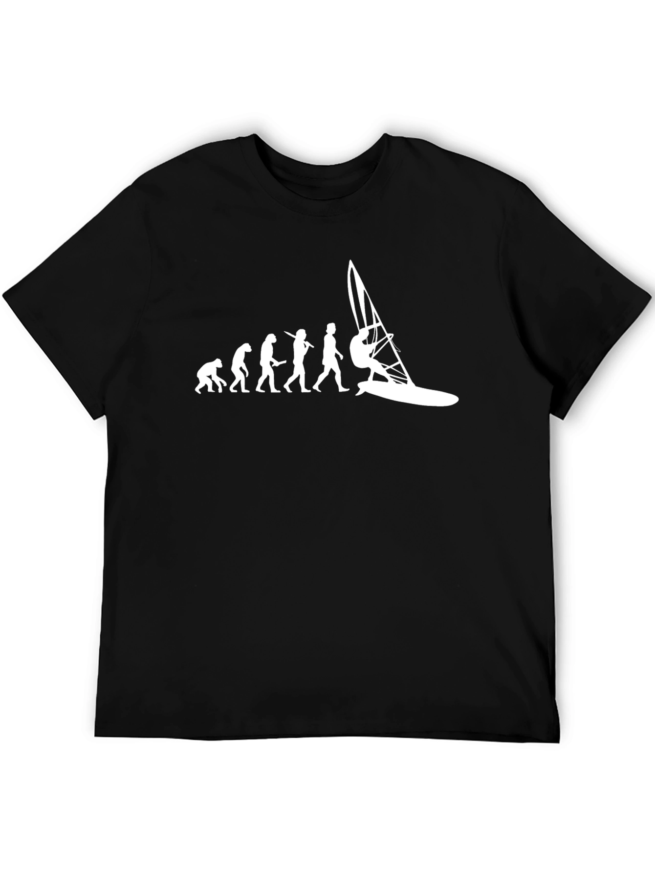Evolution of Windsurfing Black Graphic Tee