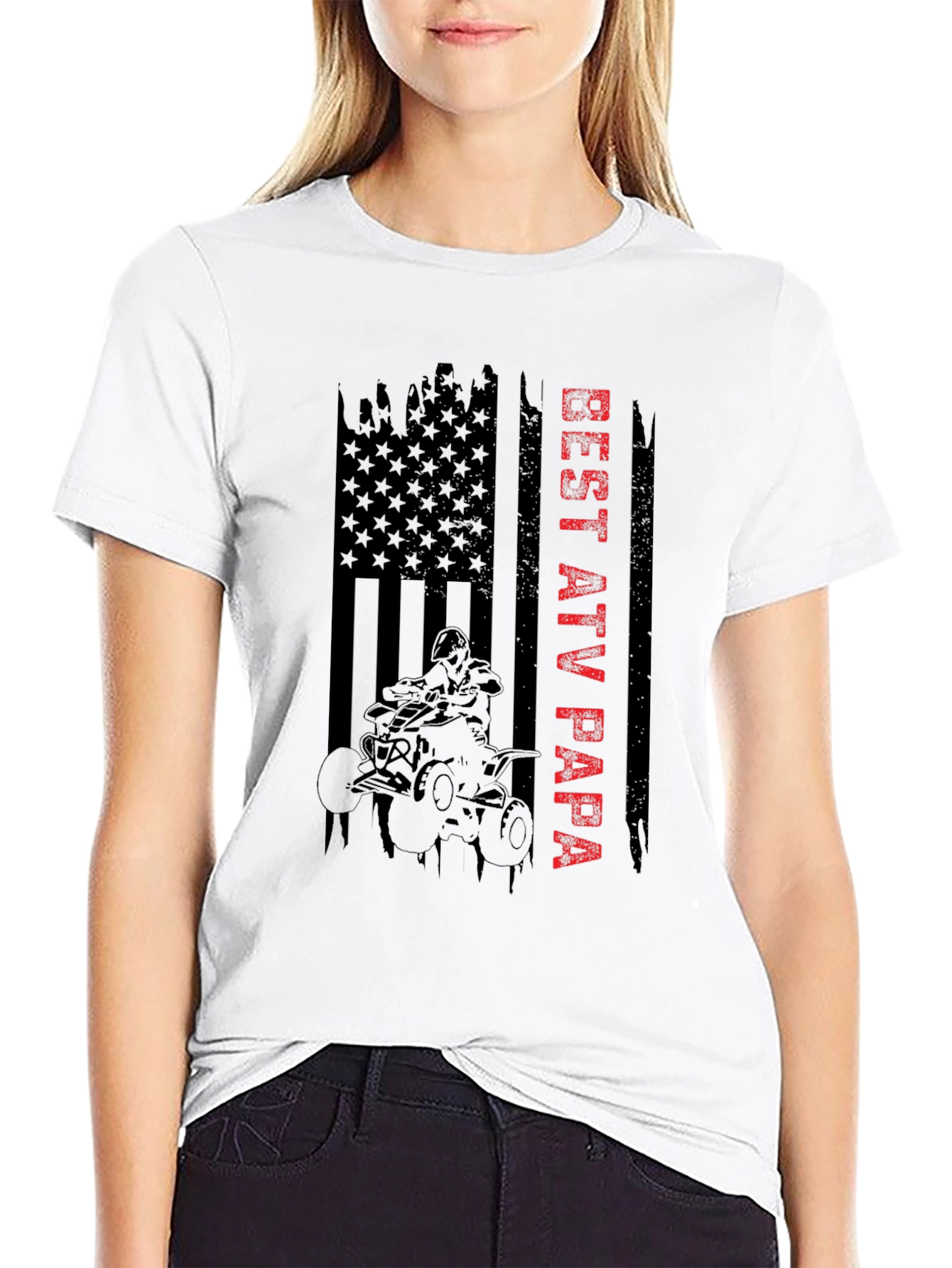 Best ATV Papa Graphic T-Shirt
