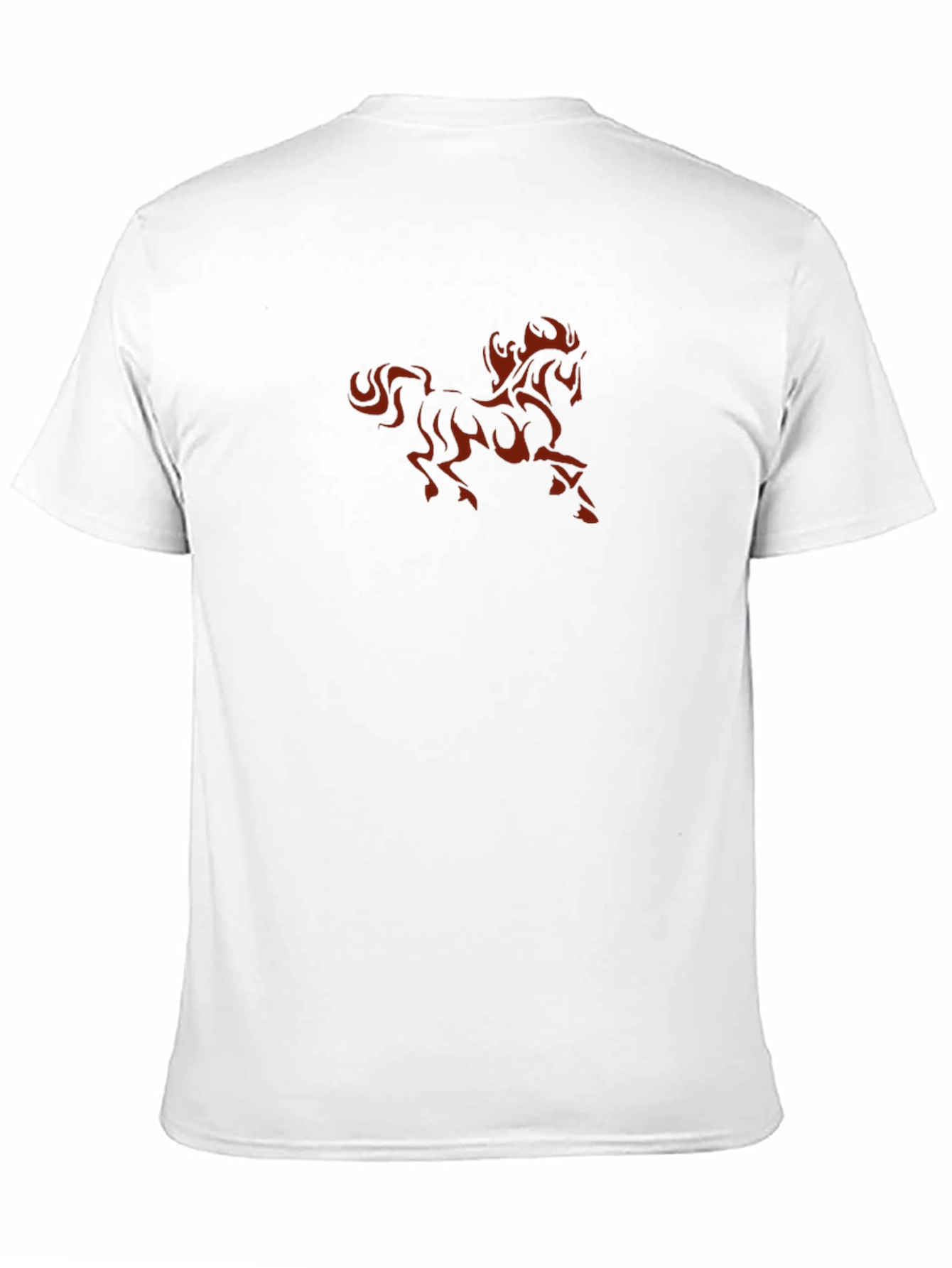 Fiery Horse Graphic Tee - Black Cotton T-Shirt