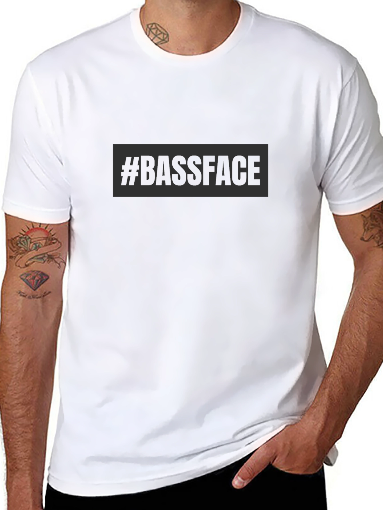 #BASSFACE Black T-Shirt - Music Lover Tee
