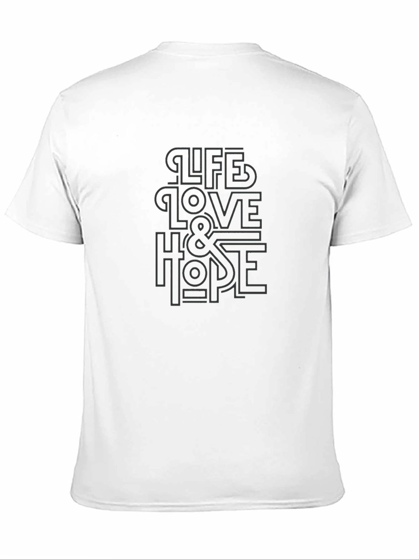 Life Love & Hope Black Graphic T-Shirt