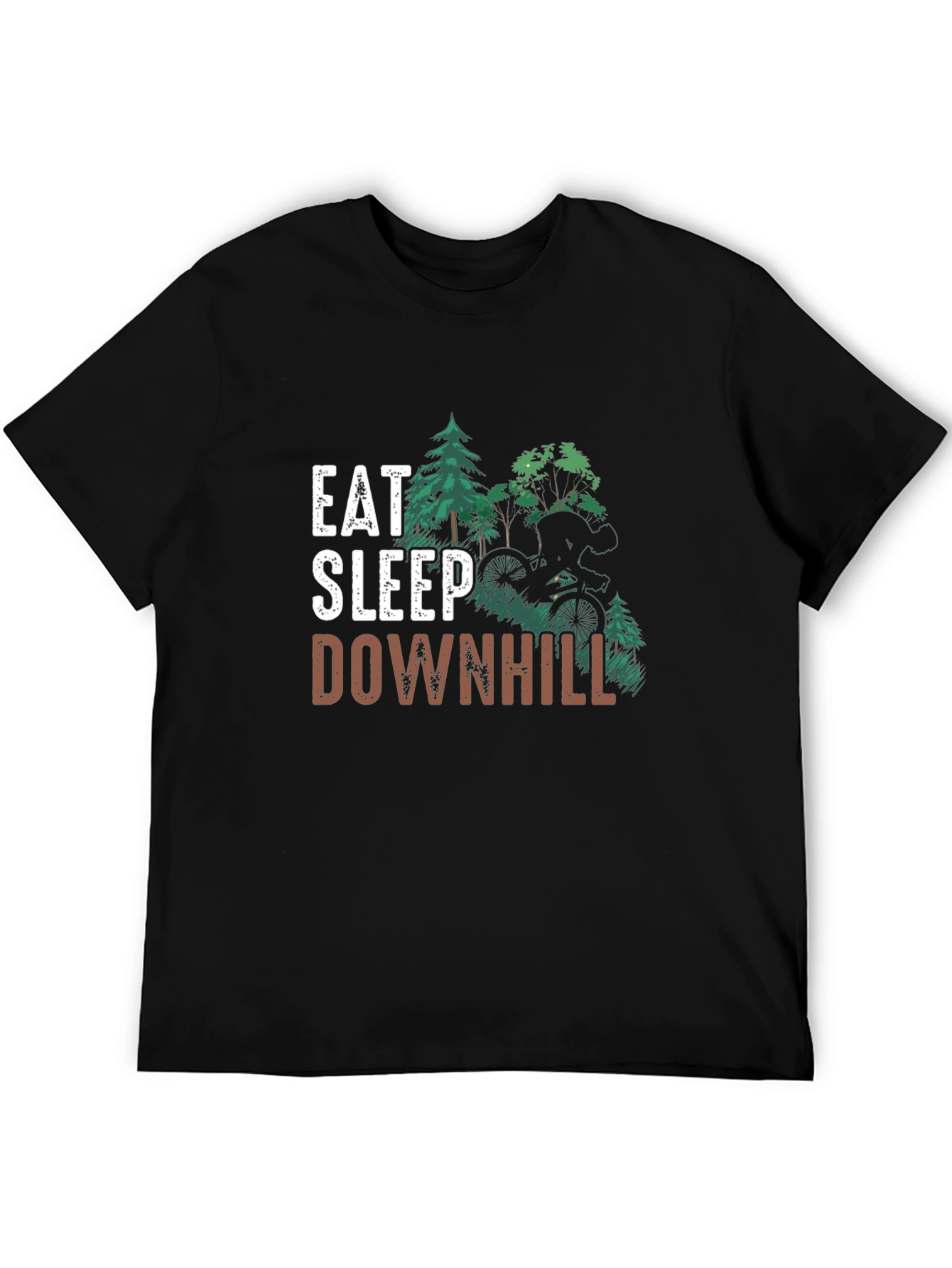 Eat Sleep Downhill Black T-Shirt