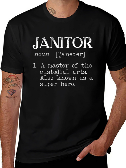 Janitor Super Hero Novelty Graphic T-Shirt