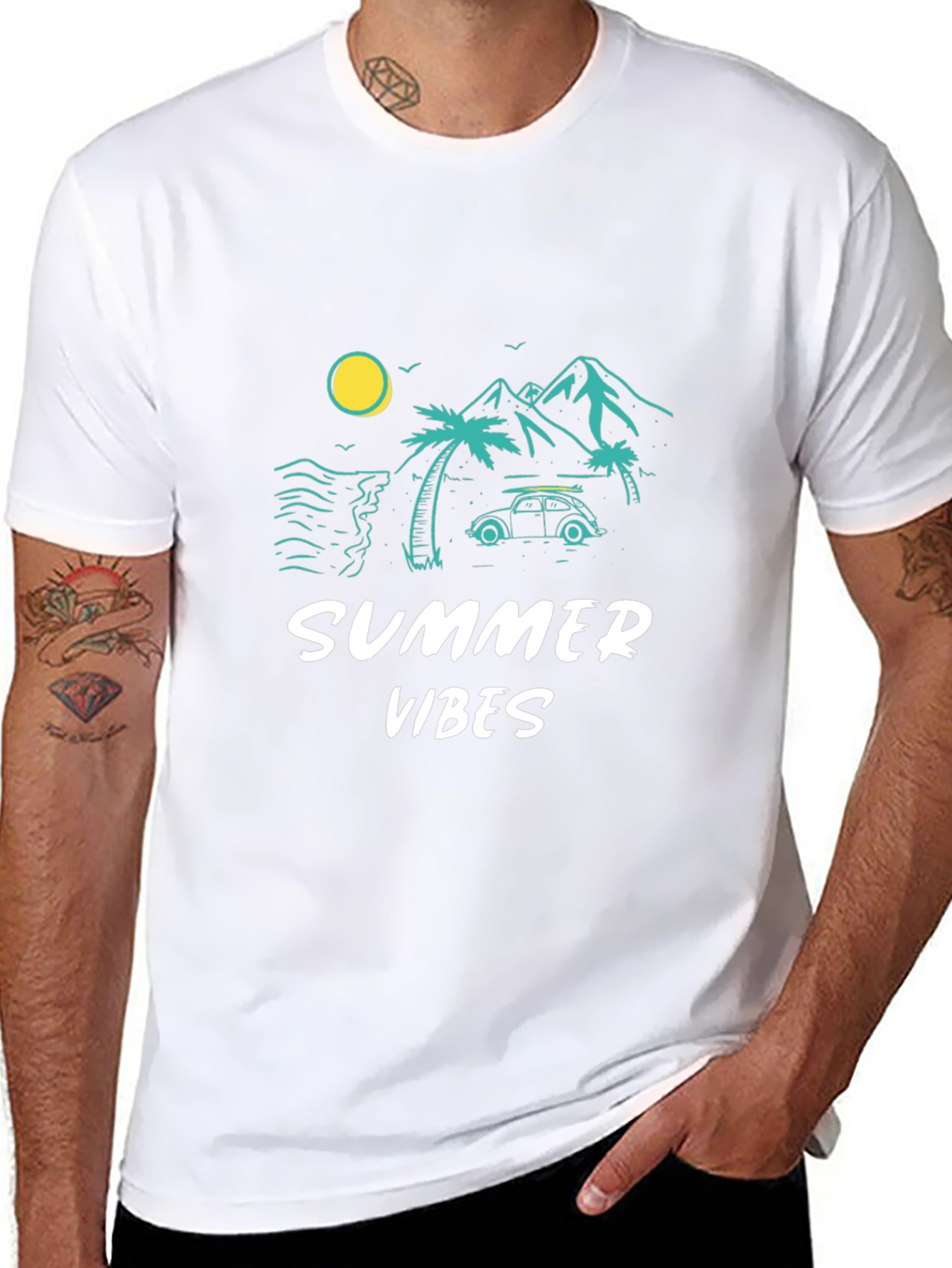 Summer Vibes Graphic T-Shirt - Black