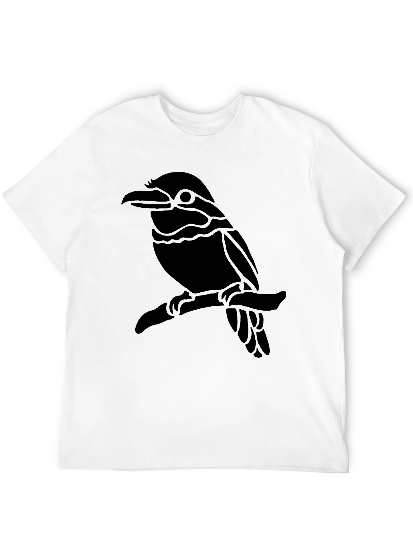 Bird Graphic Black T-Shirt - Casual Style