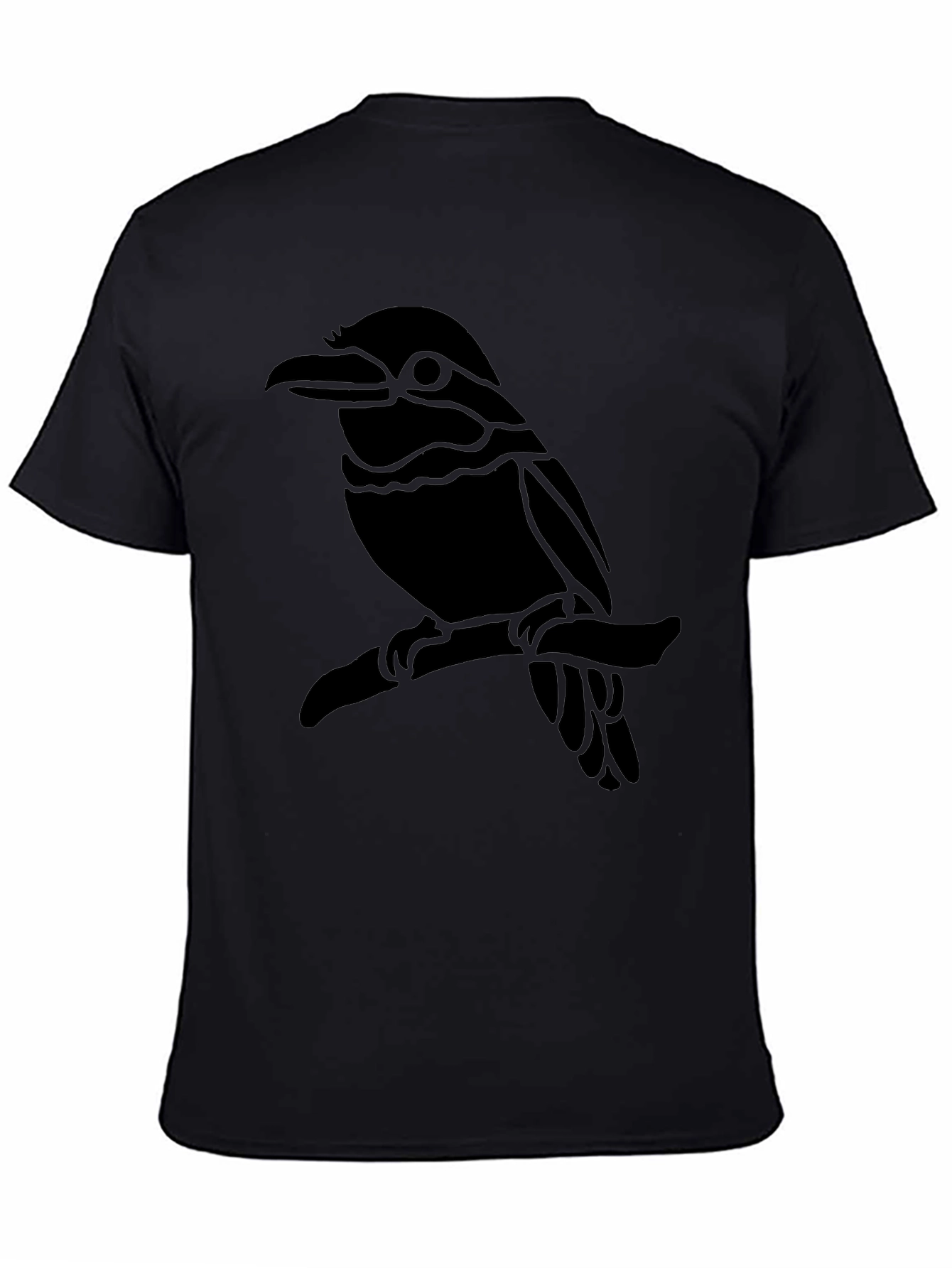 Bird Graphic Black T-Shirt - Casual Style