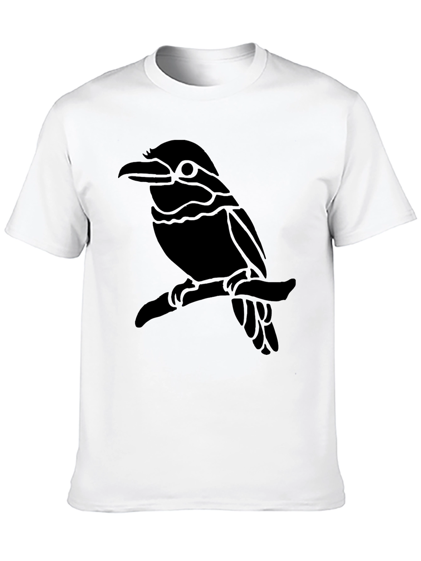 Bird Graphic Black T-Shirt - Casual Style