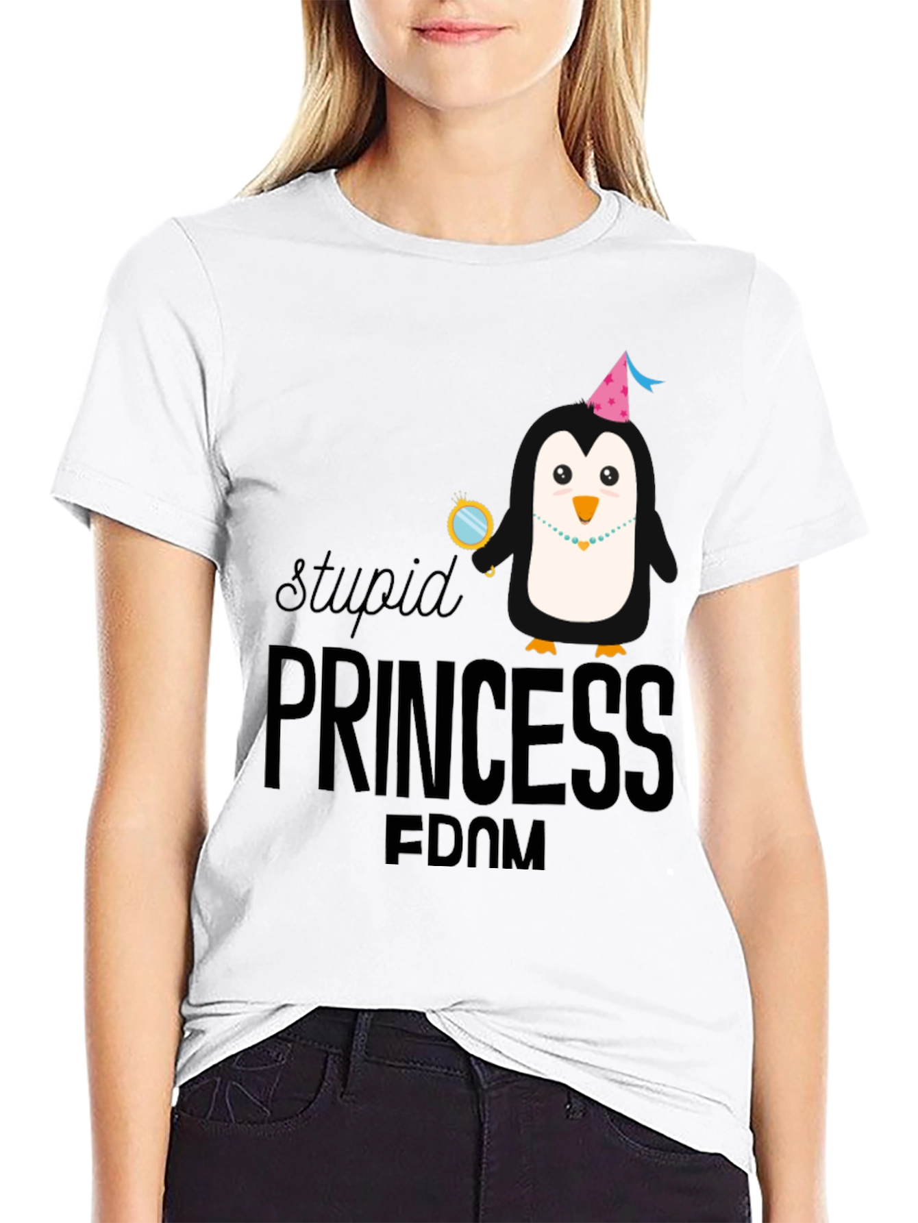 Stupid Princess Penguin T-Shirt