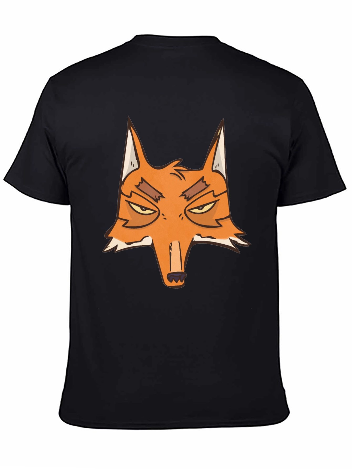 Fox Graphic Tee - Black Cotton Blend Casual Top