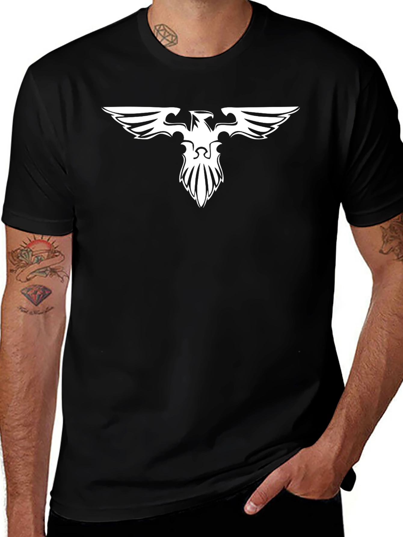 Black T-Shirt with Phoenix Graphic