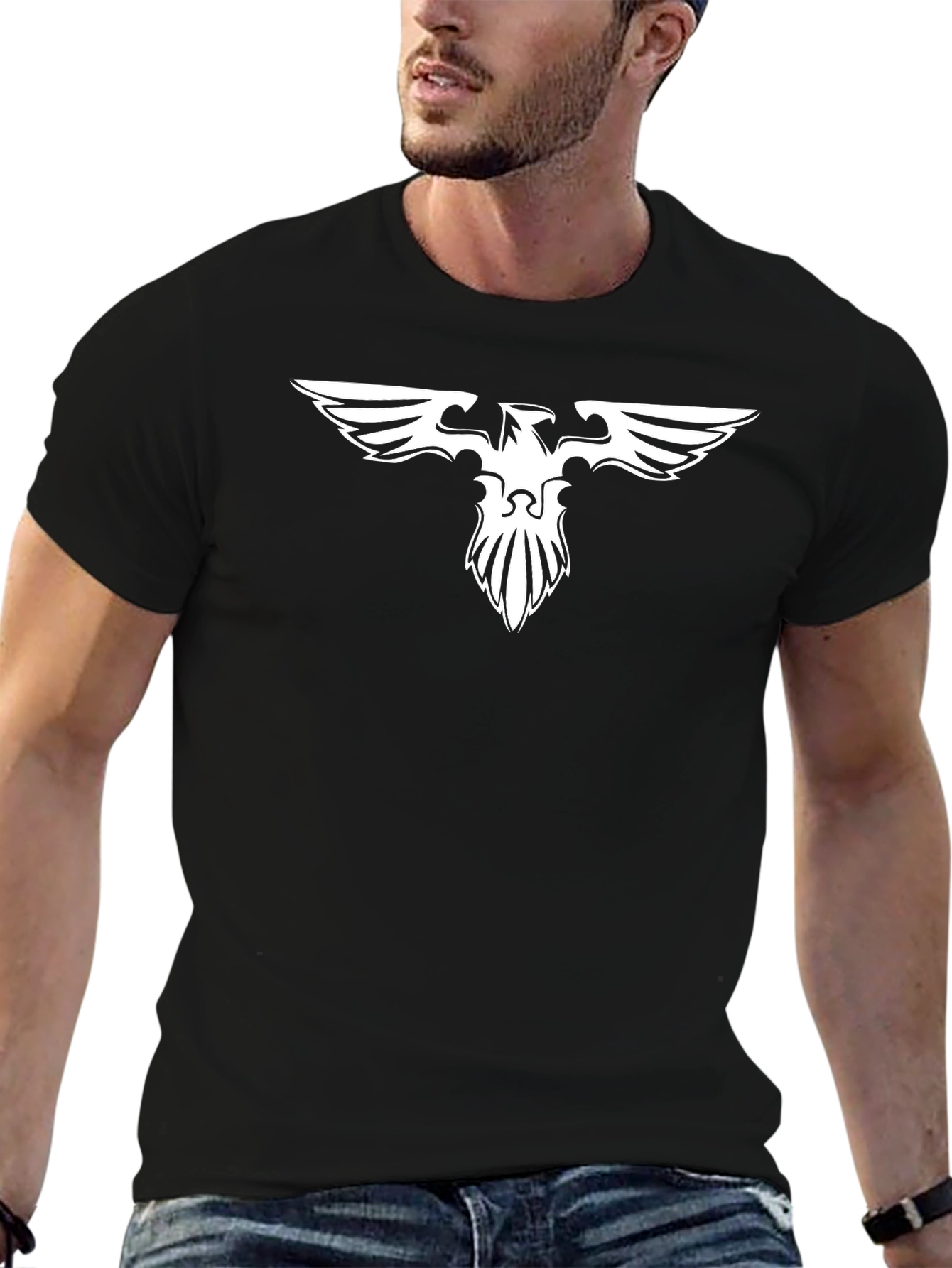Black T-Shirt with Phoenix Graphic