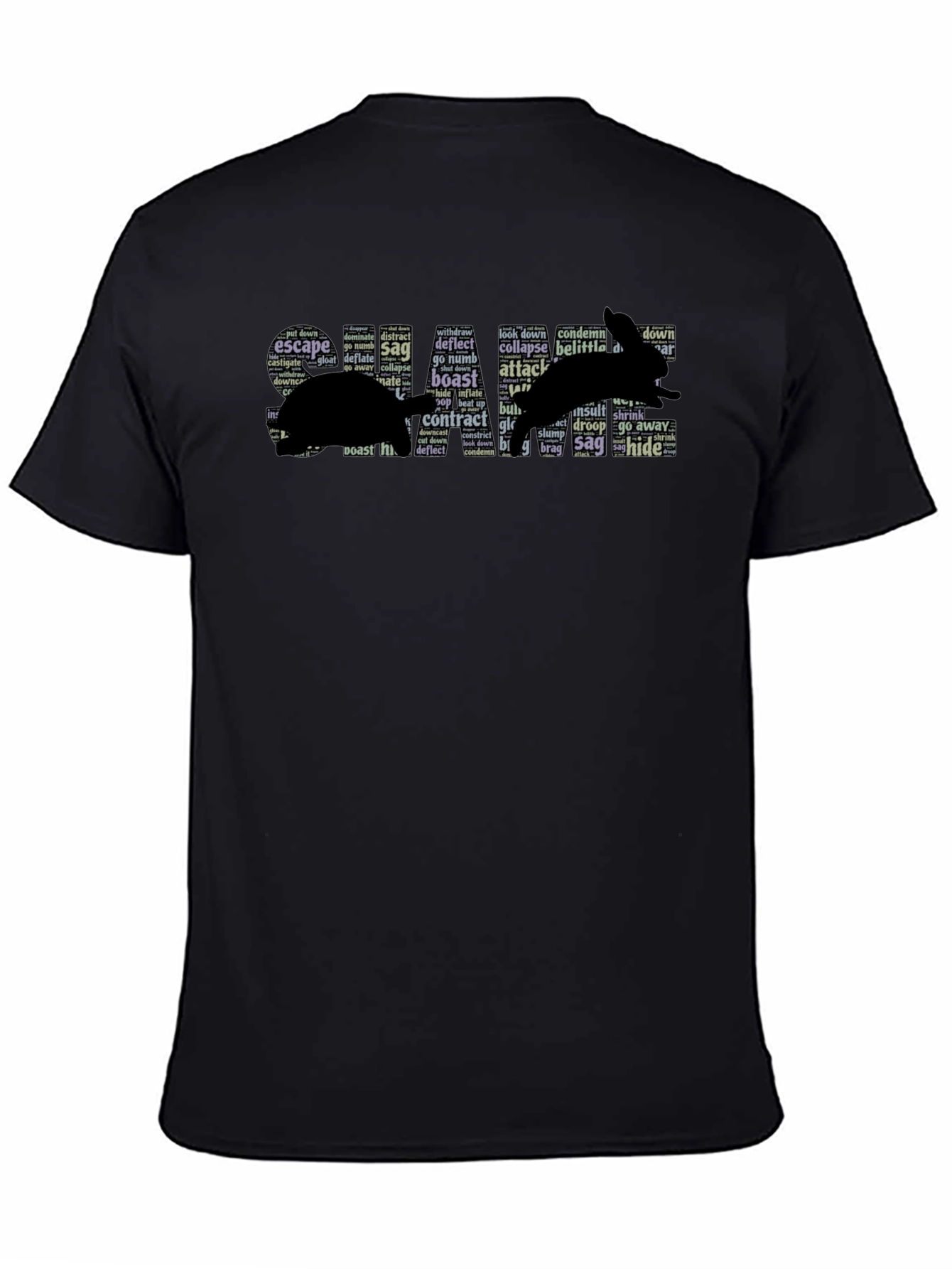 Anxiety Rabbit T-Shirt - Word Art Design