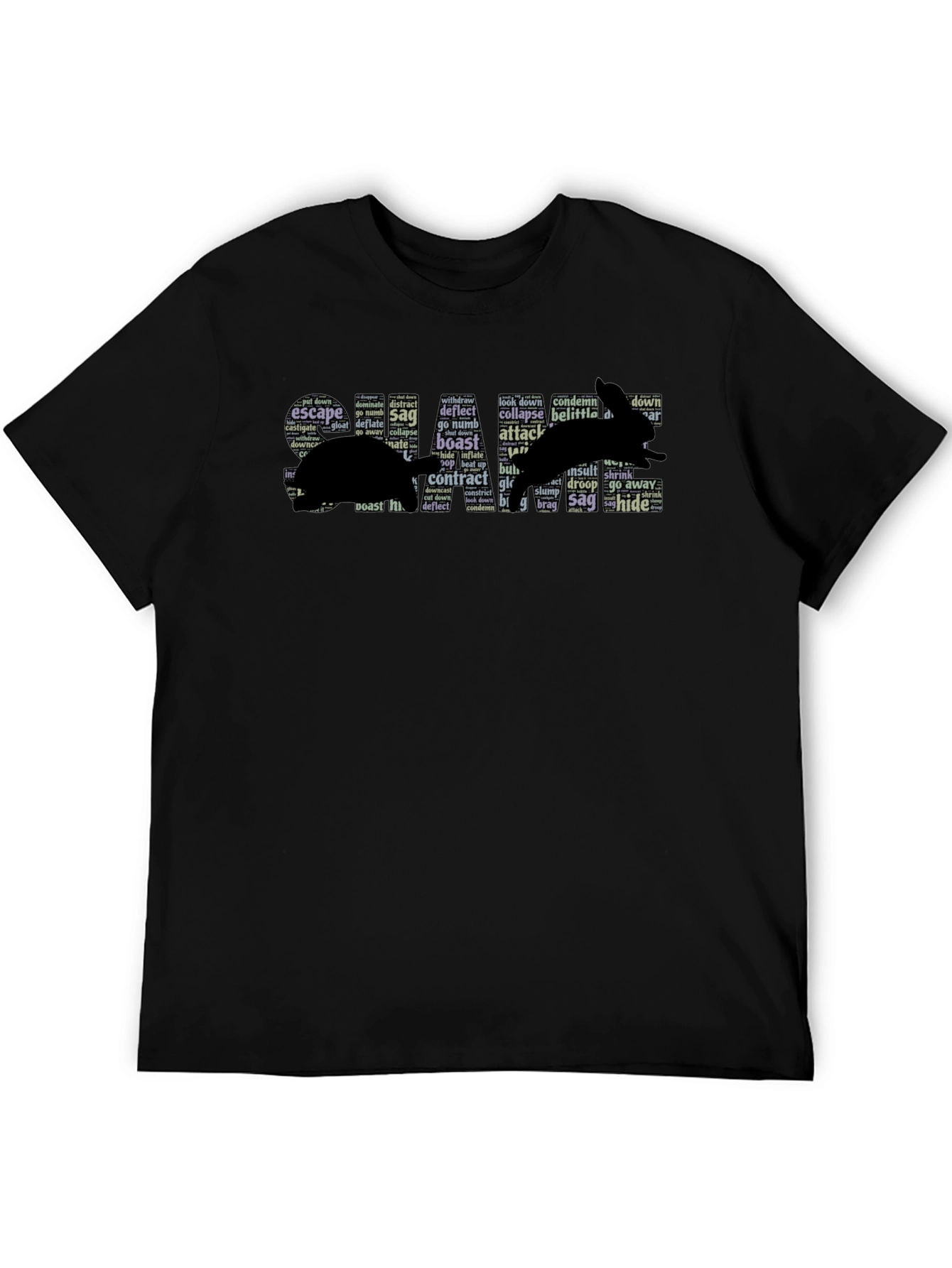 Anxiety Rabbit T-Shirt - Word Art Design