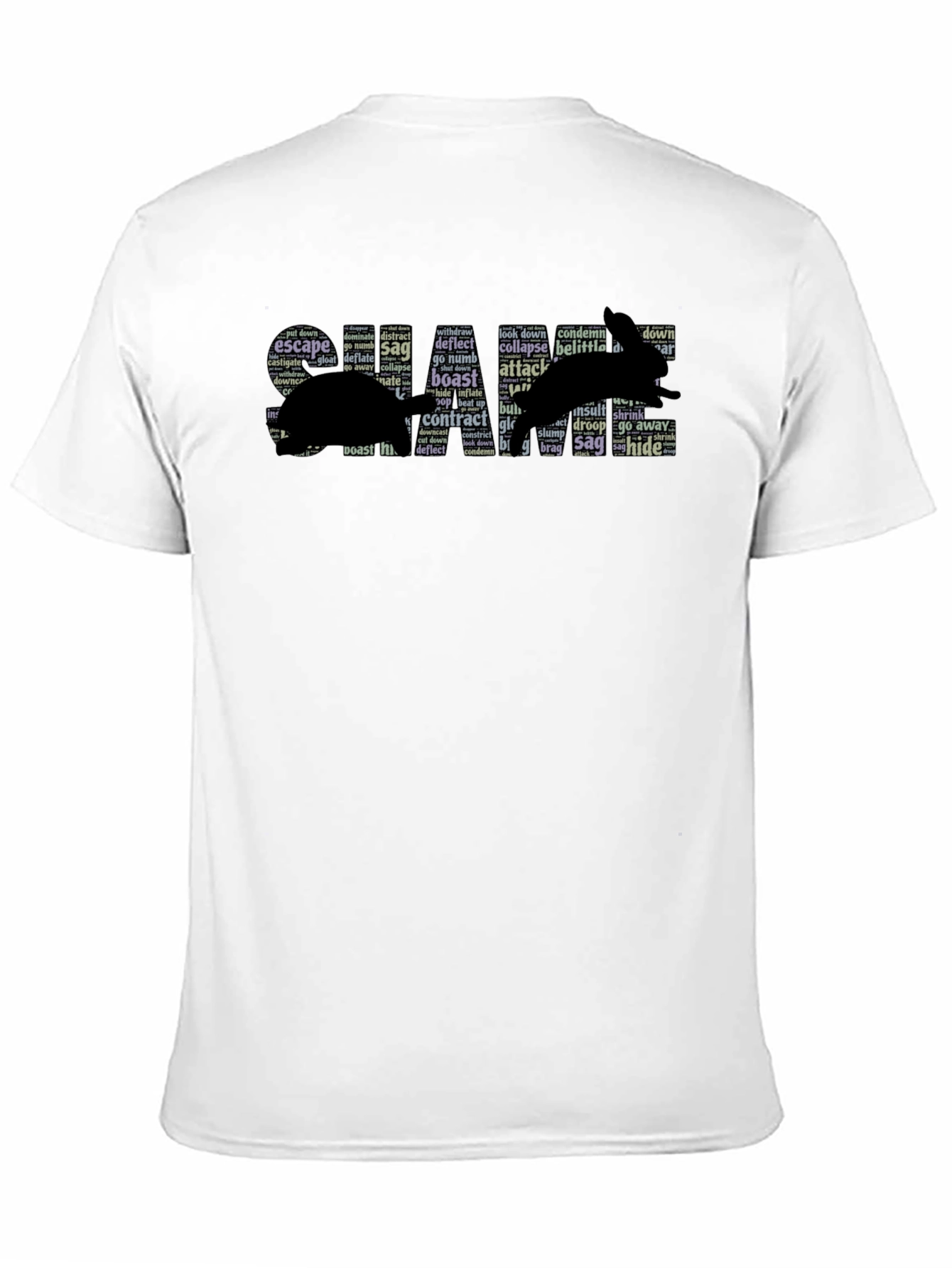 Anxiety Rabbit T-Shirt - Word Art Design