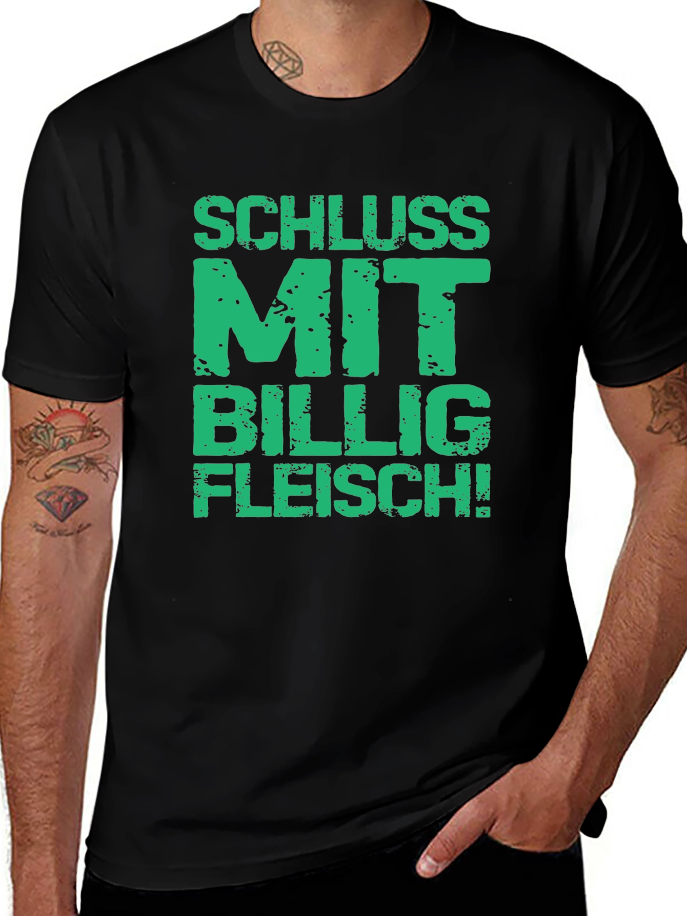 Statement T-Shirt - Schluss Mit Billig Fleisch!