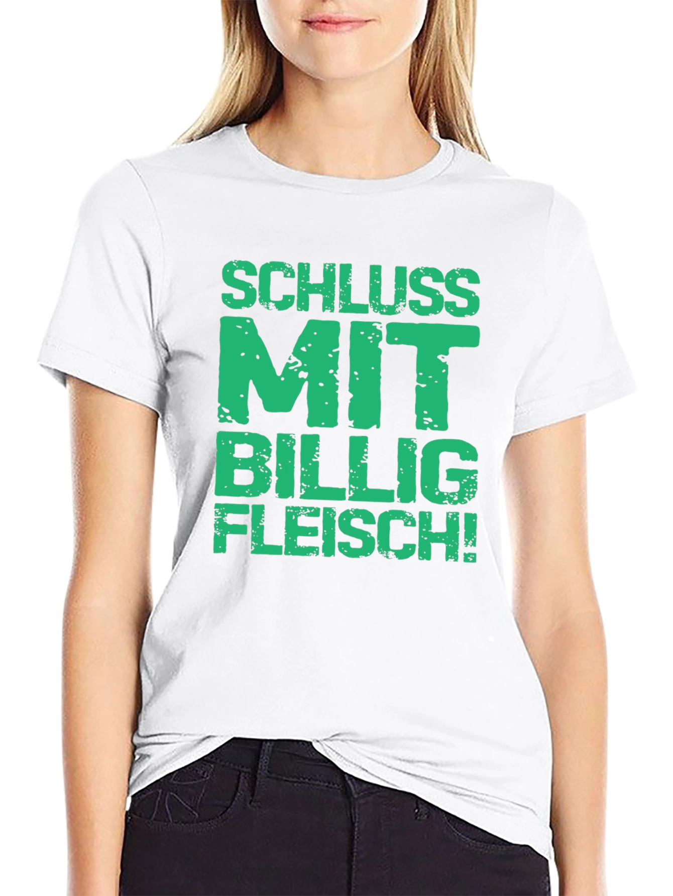 Statement T-Shirt - Schluss Mit Billig Fleisch!