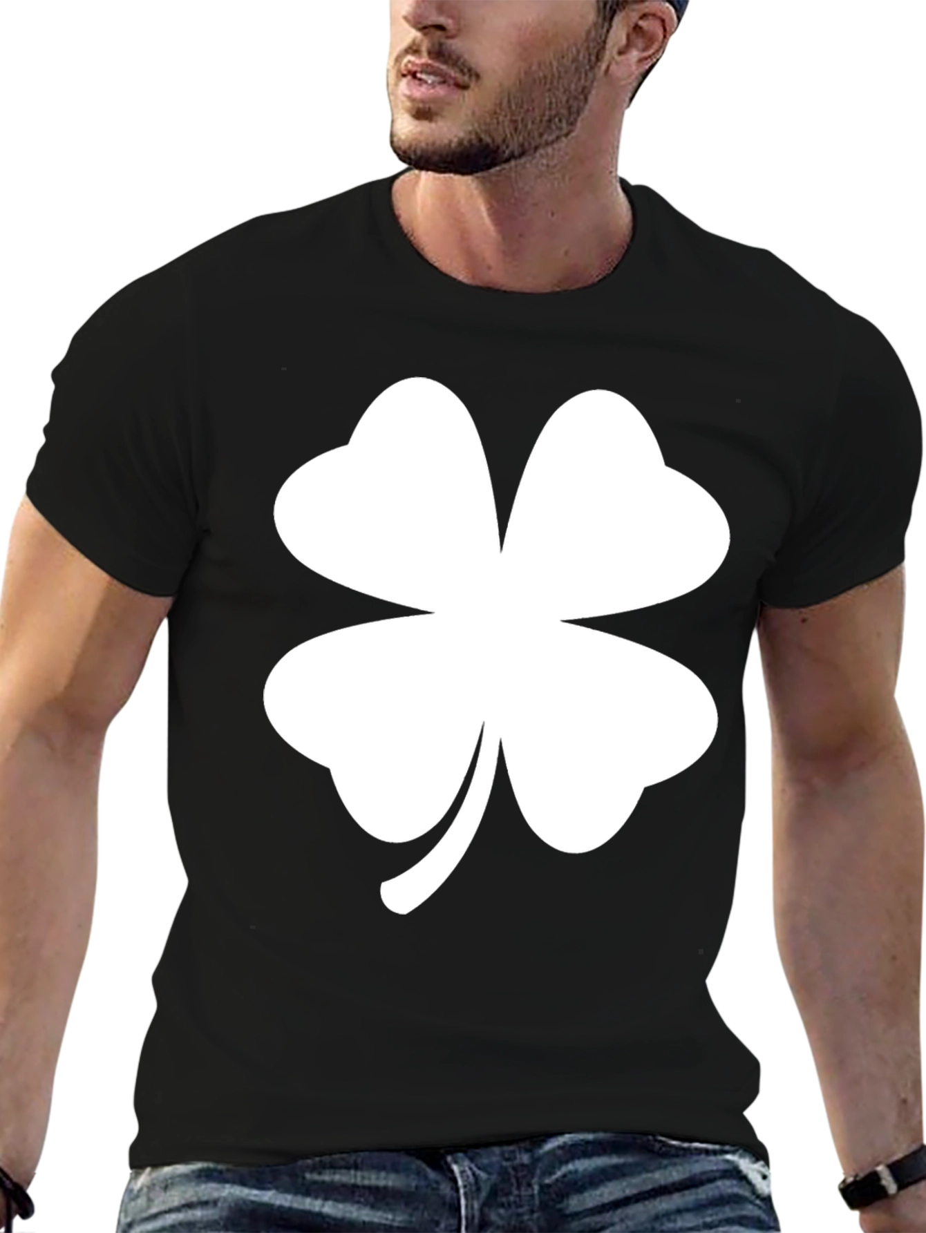 St. Patricks Day Shamrock T-Shirt - Black