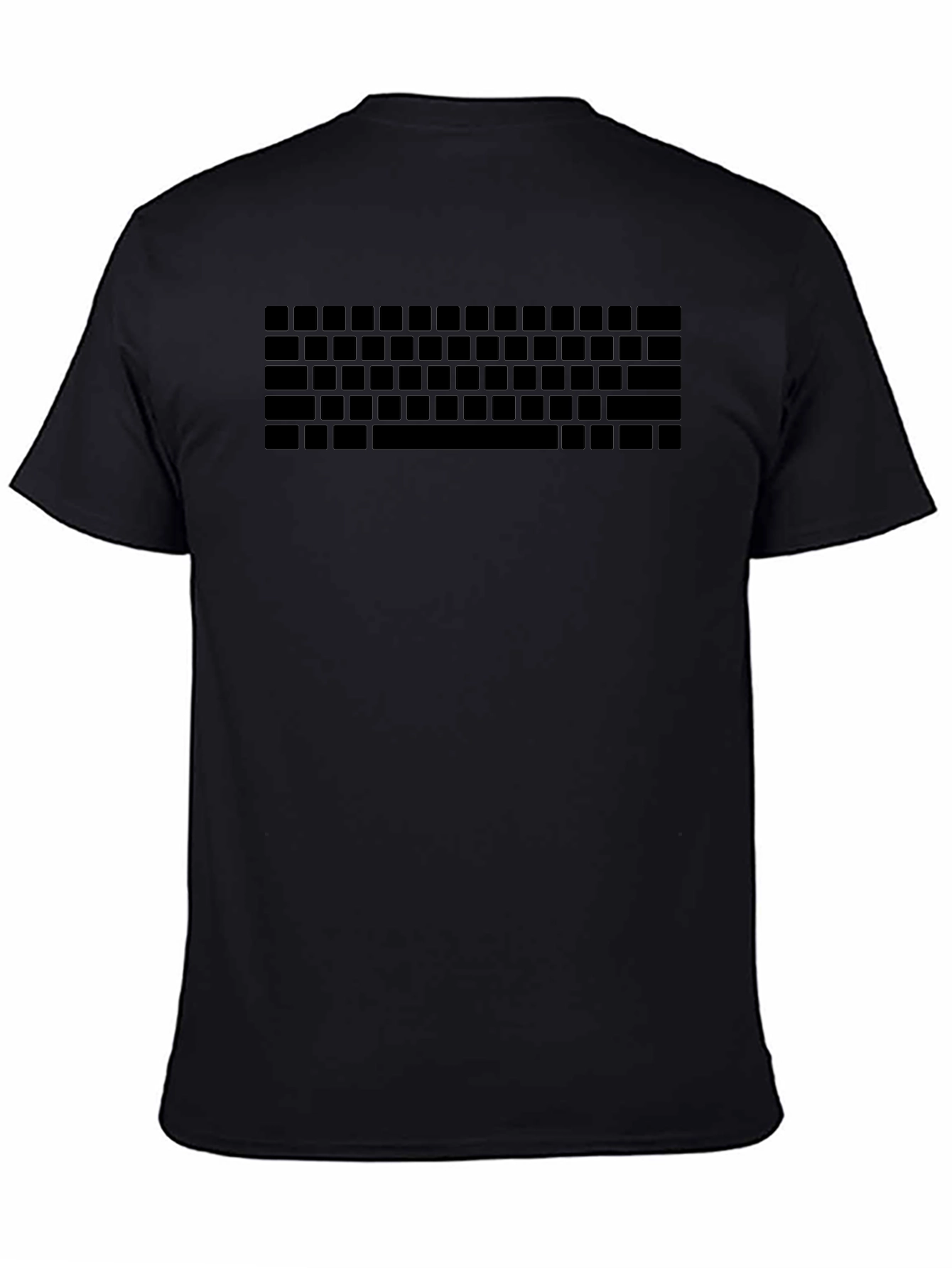 Keyboard Graphic Tee - Black Cotton T-Shirt