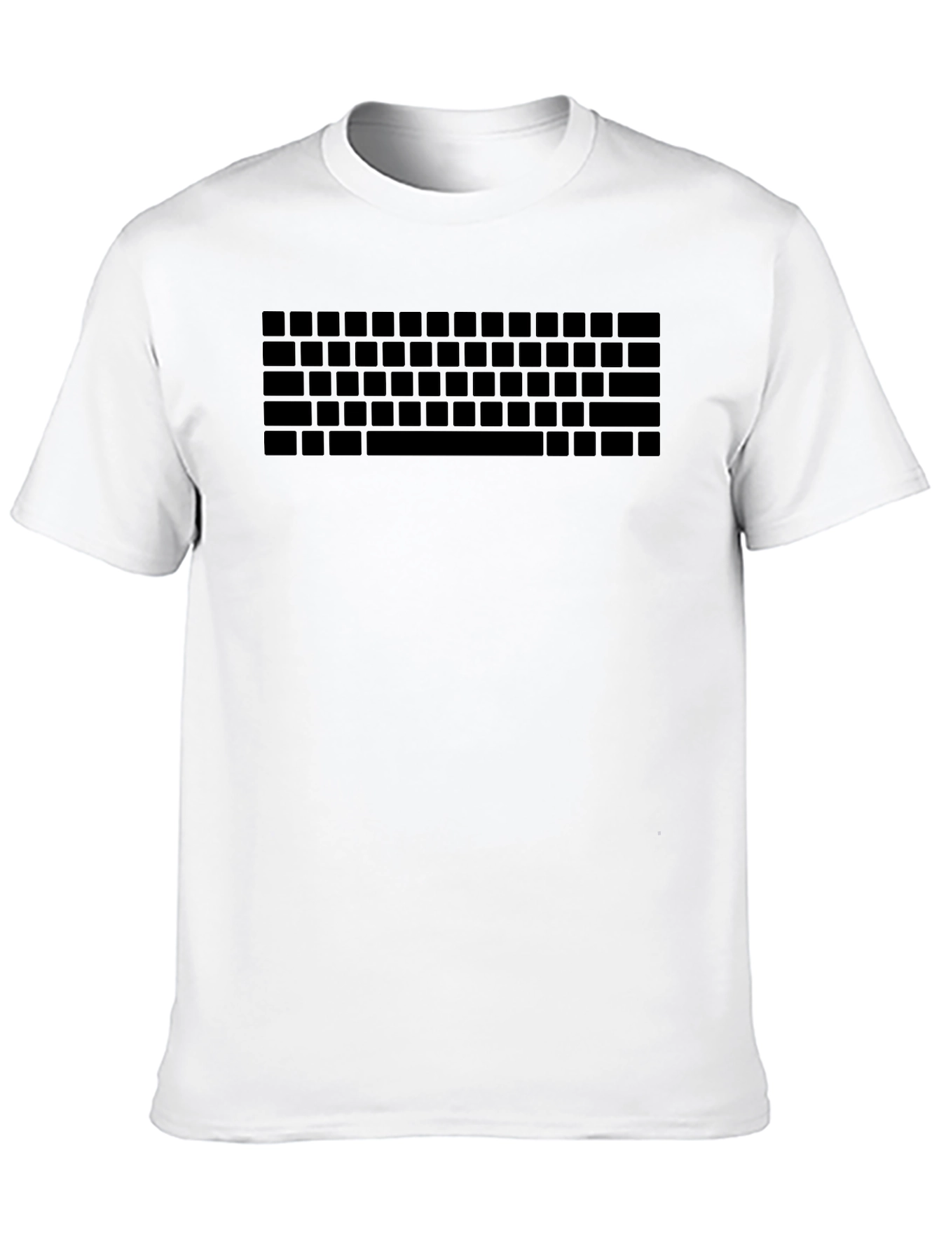 Keyboard Graphic Tee - Black Cotton T-Shirt