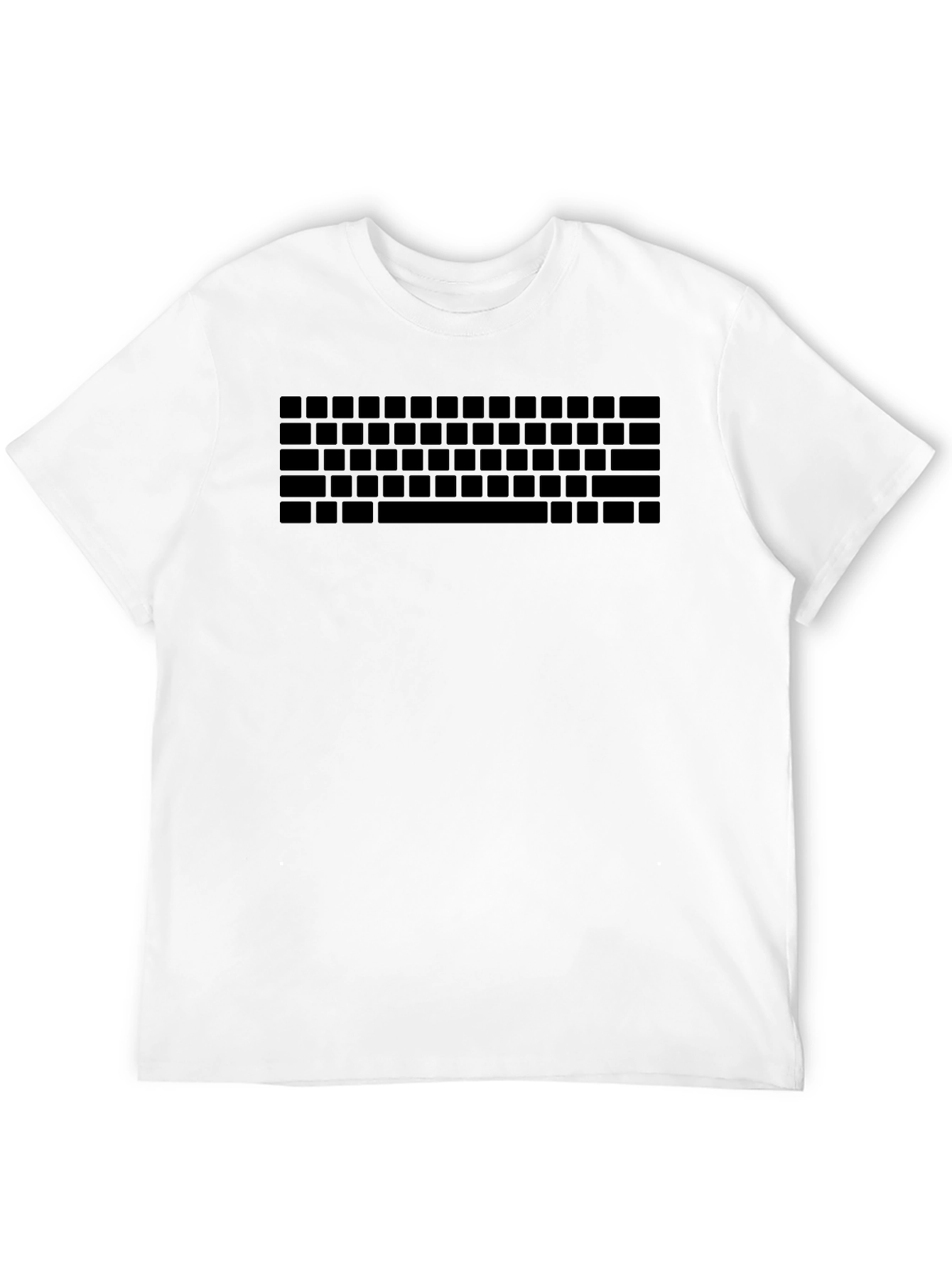 Keyboard Graphic Tee - Black Cotton T-Shirt