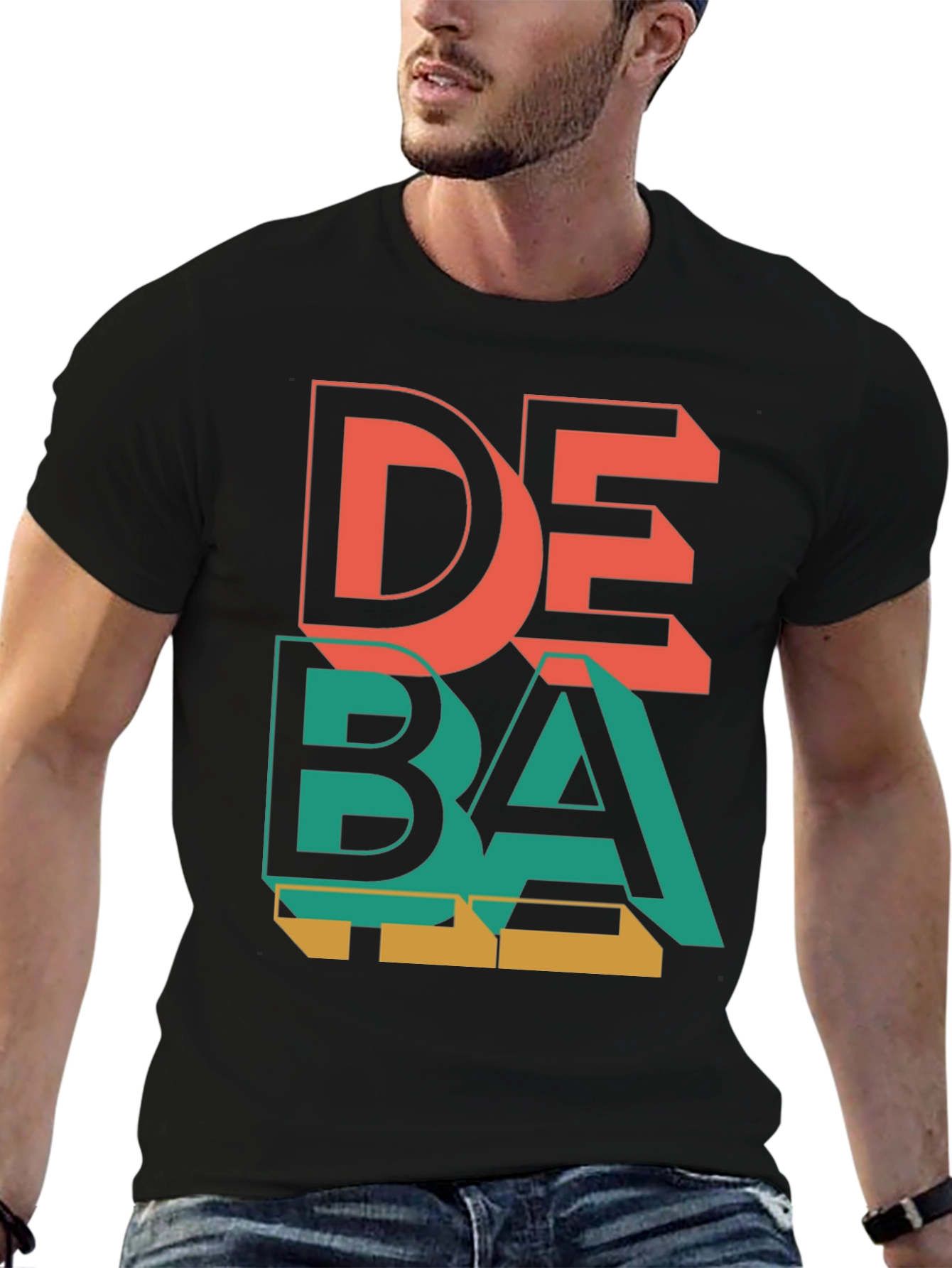 Stylish DEBA Graphic Tee - Modern Streetwear