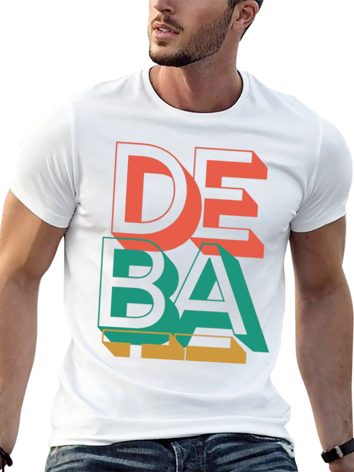 Stylish DEBA Graphic Tee - Modern Streetwear