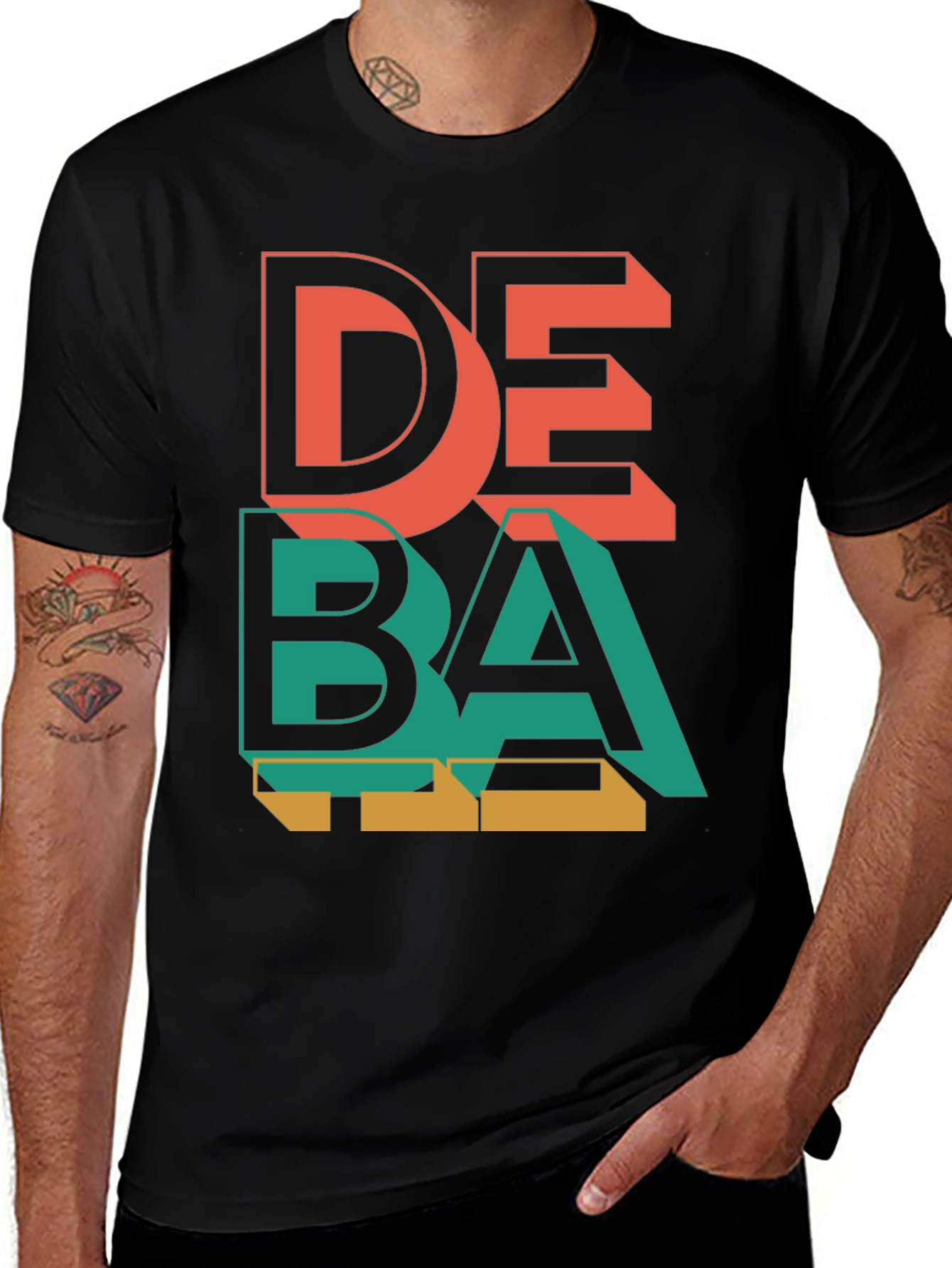 Stylish DEBA Graphic Tee - Modern Streetwear