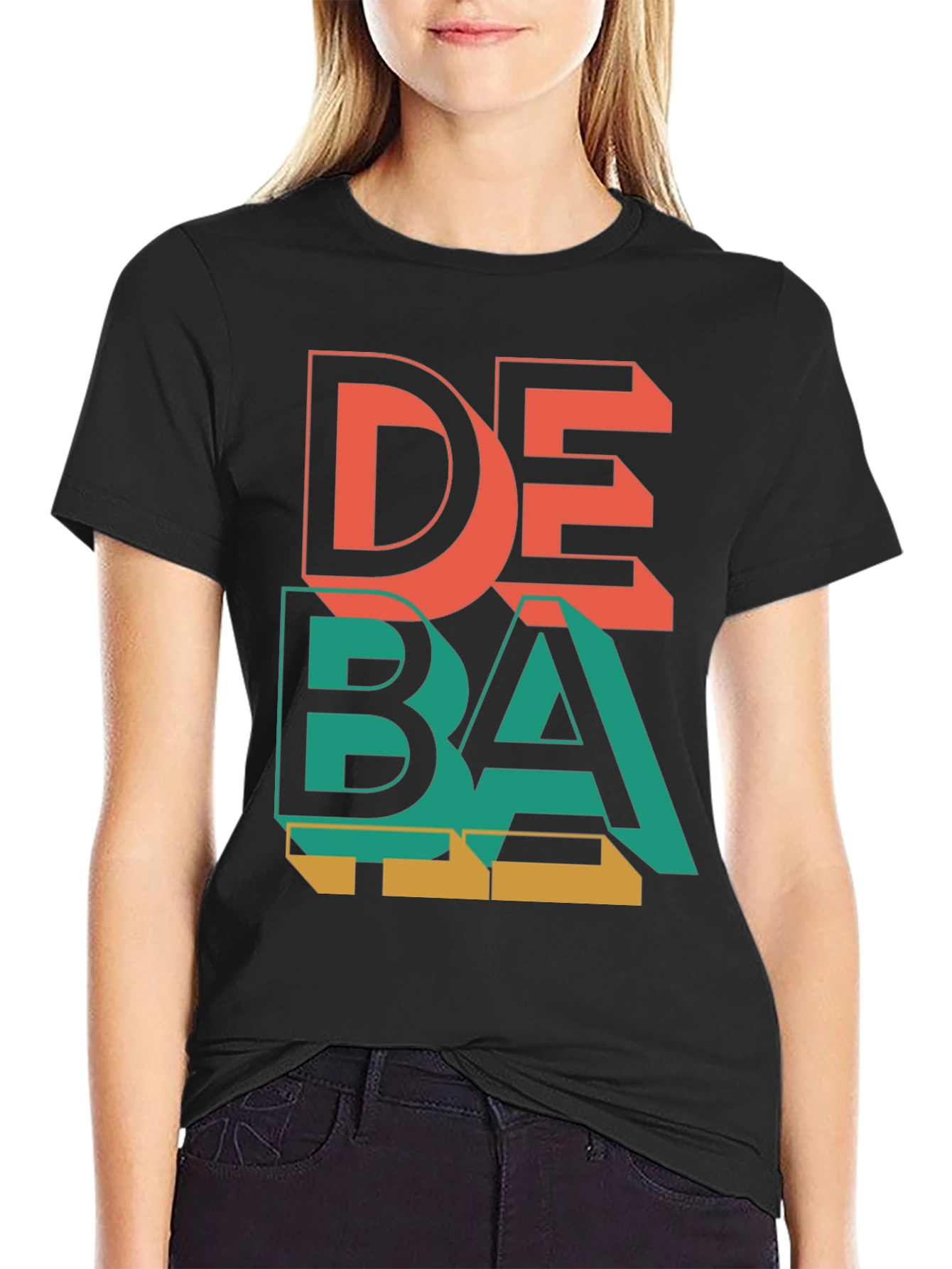 Stylish DEBA Graphic Tee - Modern Streetwear