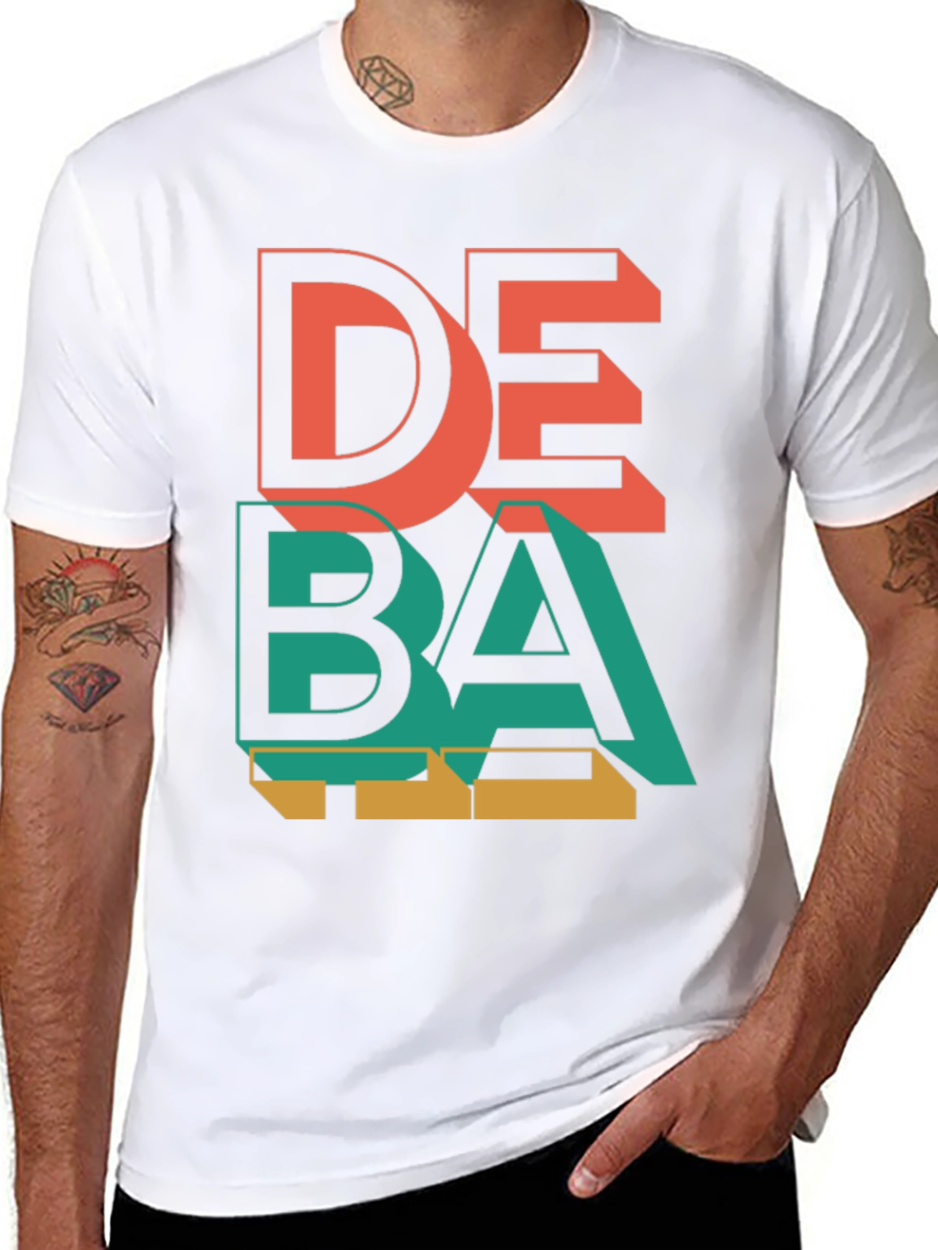 Stylish DEBA Graphic Tee - Modern Streetwear