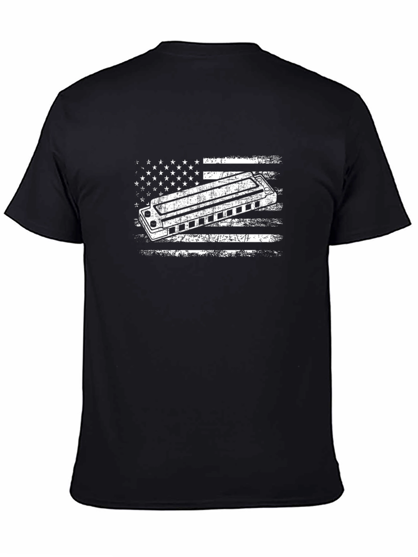 American Flag Harmonica T-Shirt